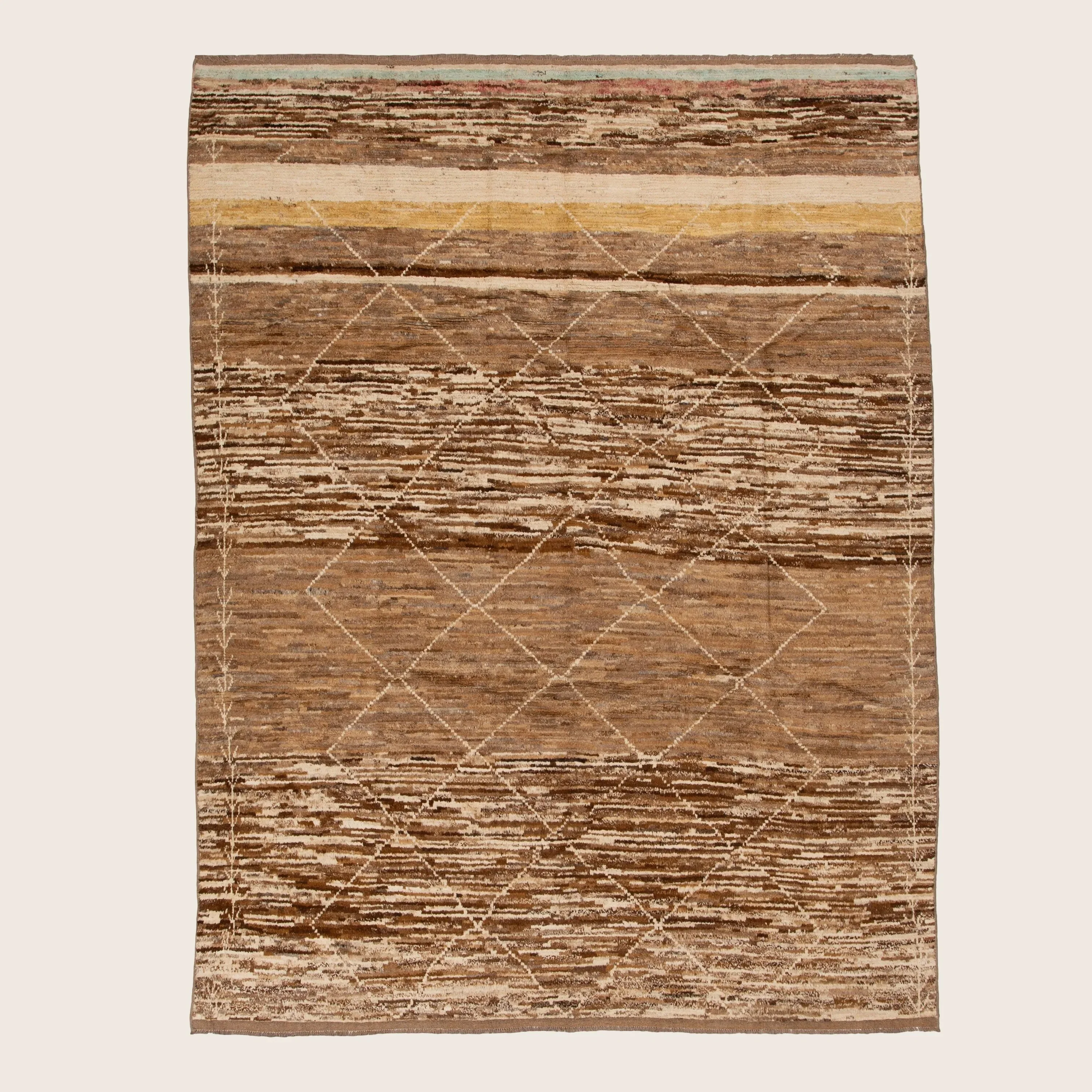 Brown Modern Wool Rug - 8'5'' x 10'9''