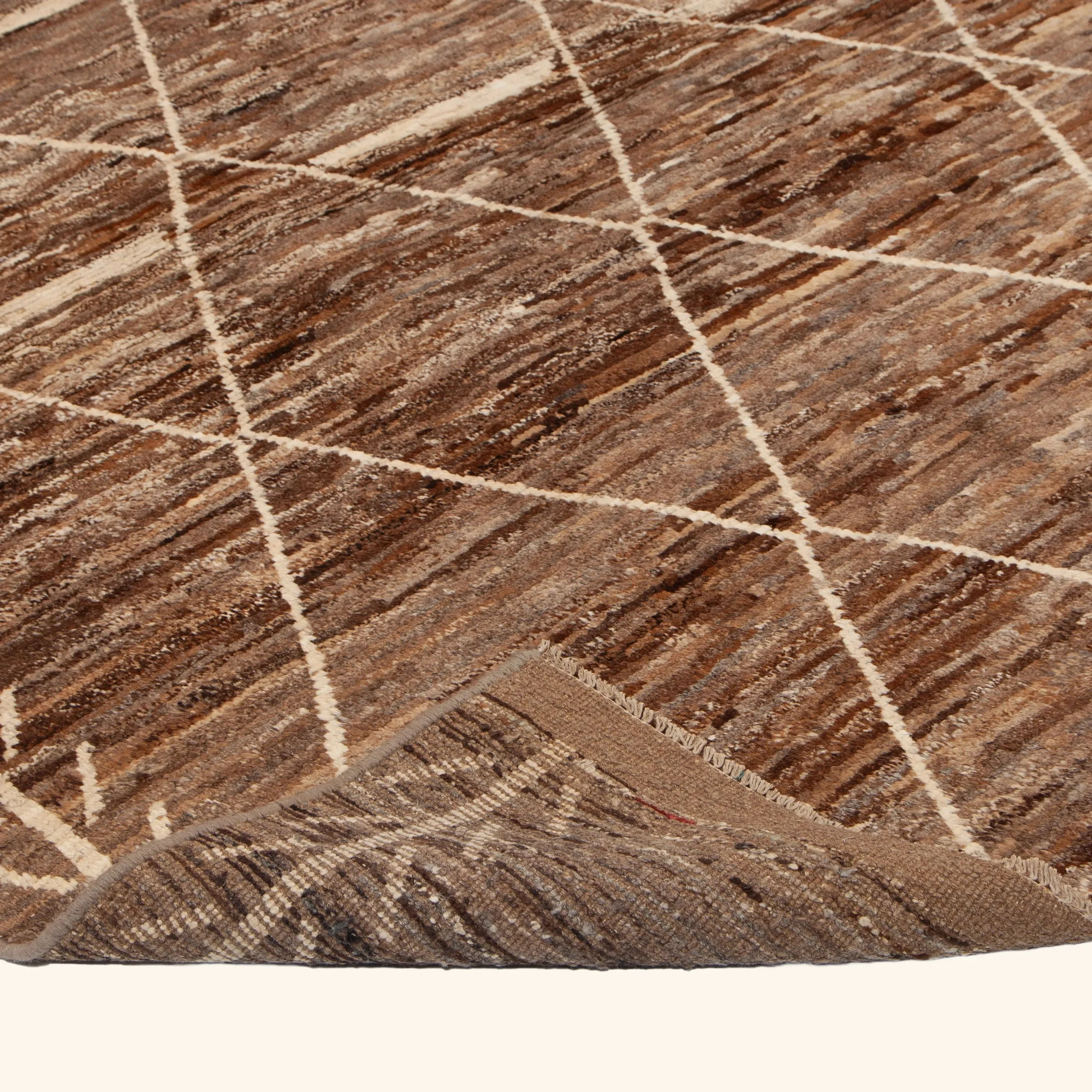 Brown Modern Wool Rug - 8'7'' x 11'7'' - Image 5
