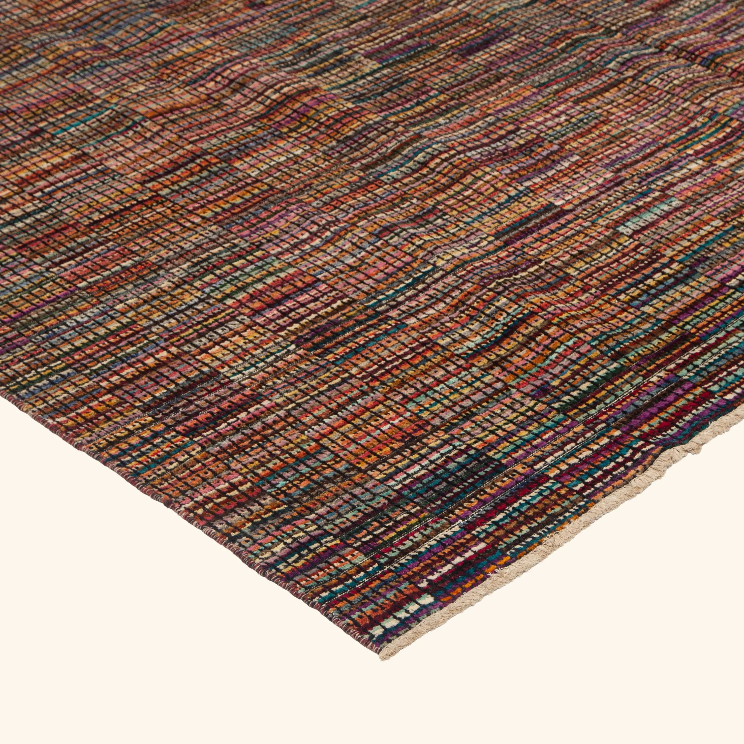 Multi Modern Wool Rug - 8'10'' x 12' - Image 4