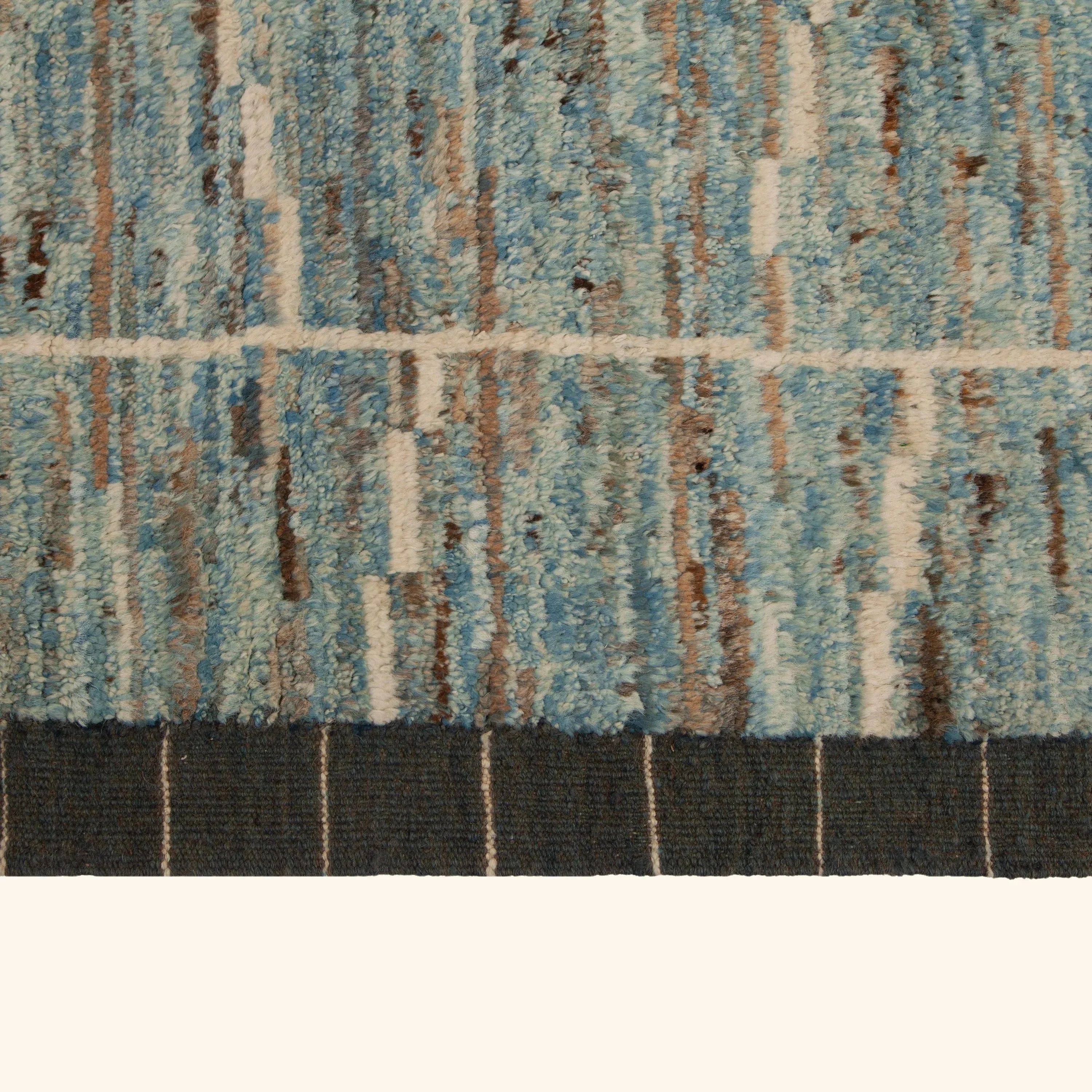Blue Modern Wool Rug - 10'1'' x 12'9'' - Image 5