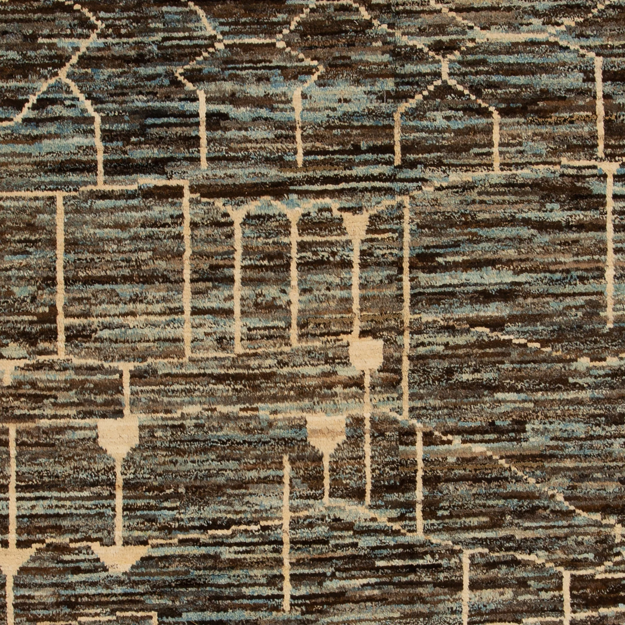 Multicolored Modern Wool Rug - 10'3'' x 13'6'' - Image 2