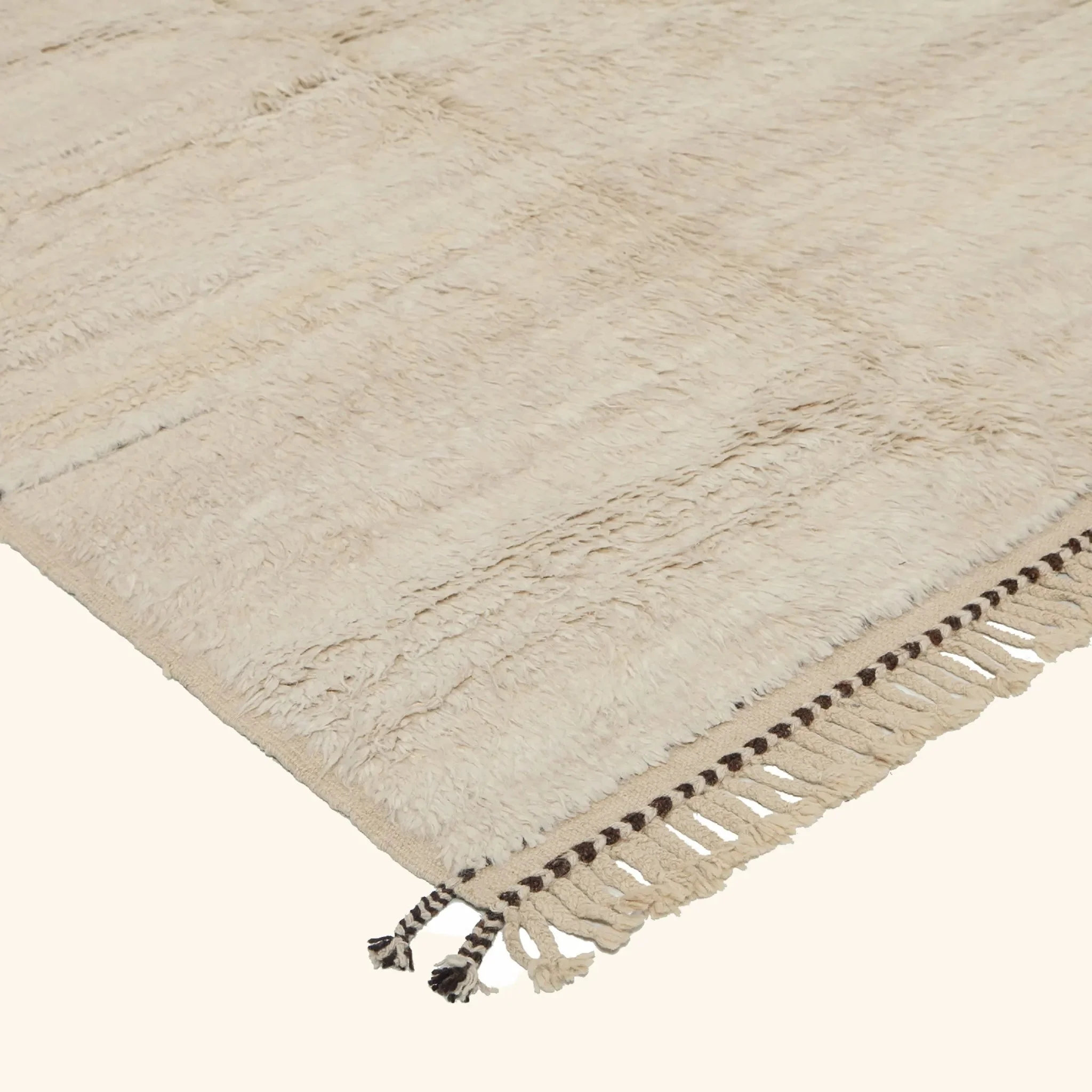 Beige Modern Wool Rug - 5'7'' x 7'8'' - Image 3