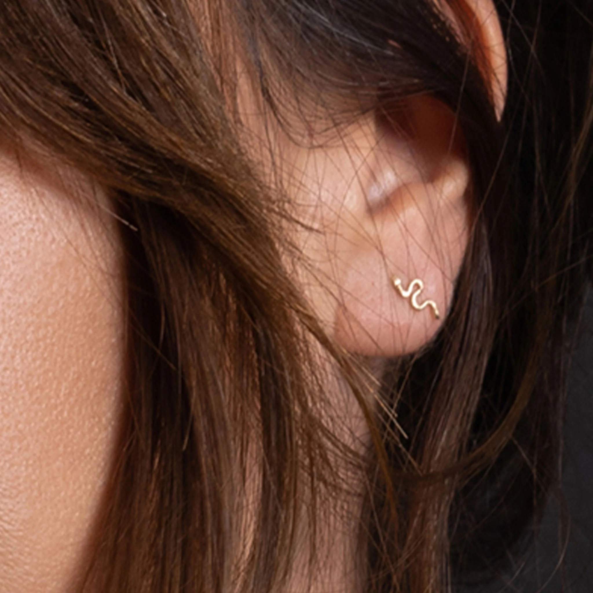 Pair of Itty Bitty Snake Earrings - Image 3