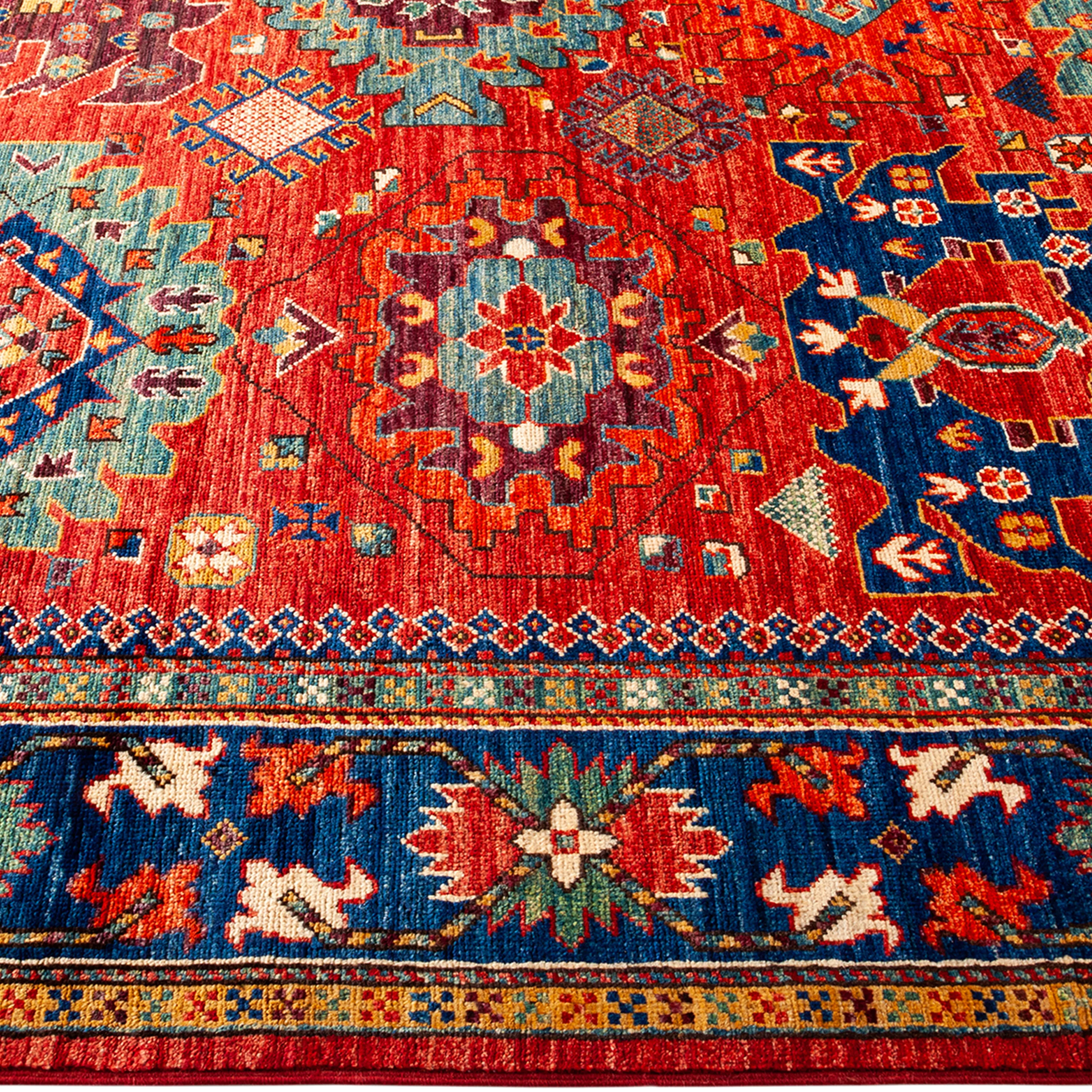 Red Traditional Serapi Wool Rug - 5'10" x 9'3" - Image 4