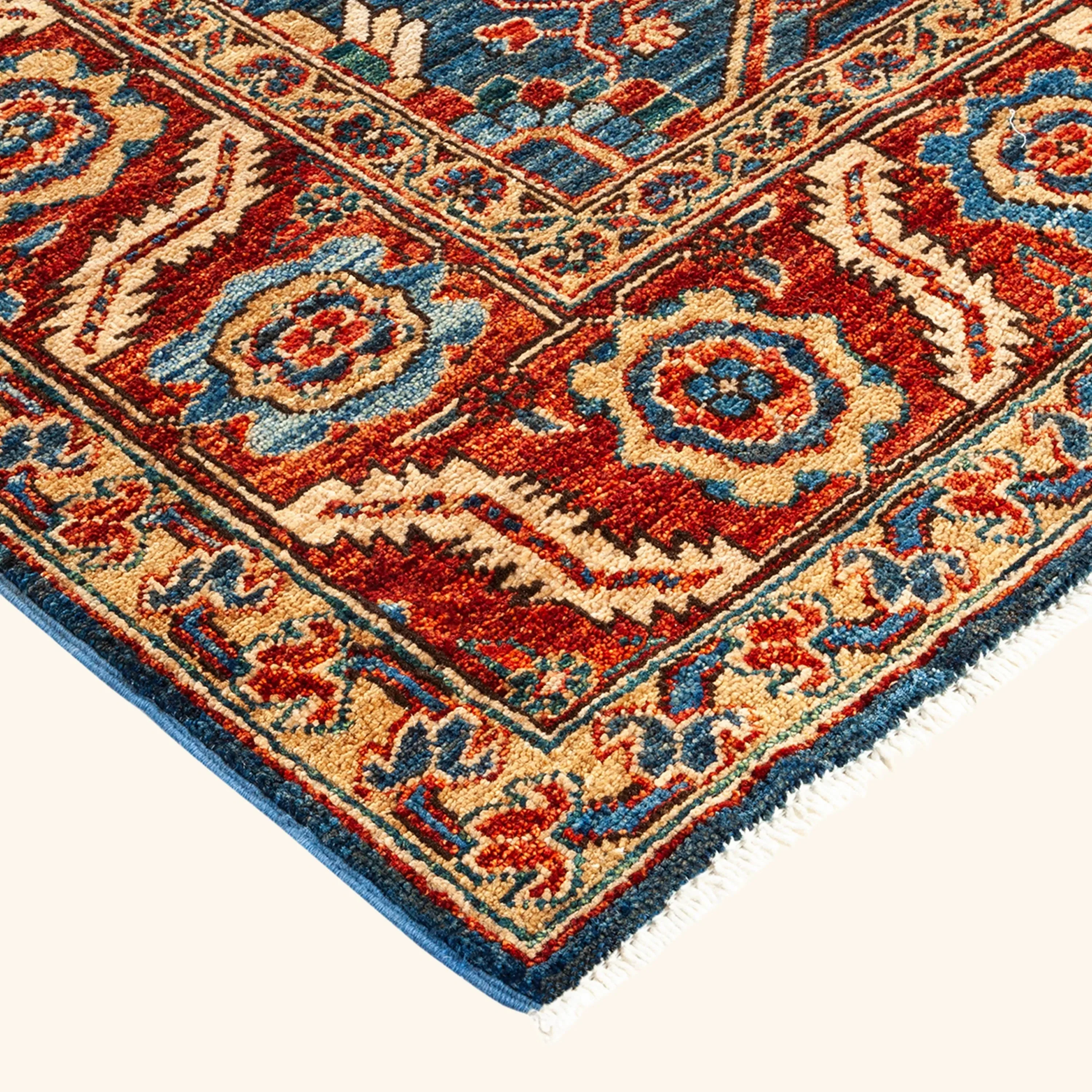 Blue Traditional Serapi Wool Rug - 6'1" x 9'1" - Image 2