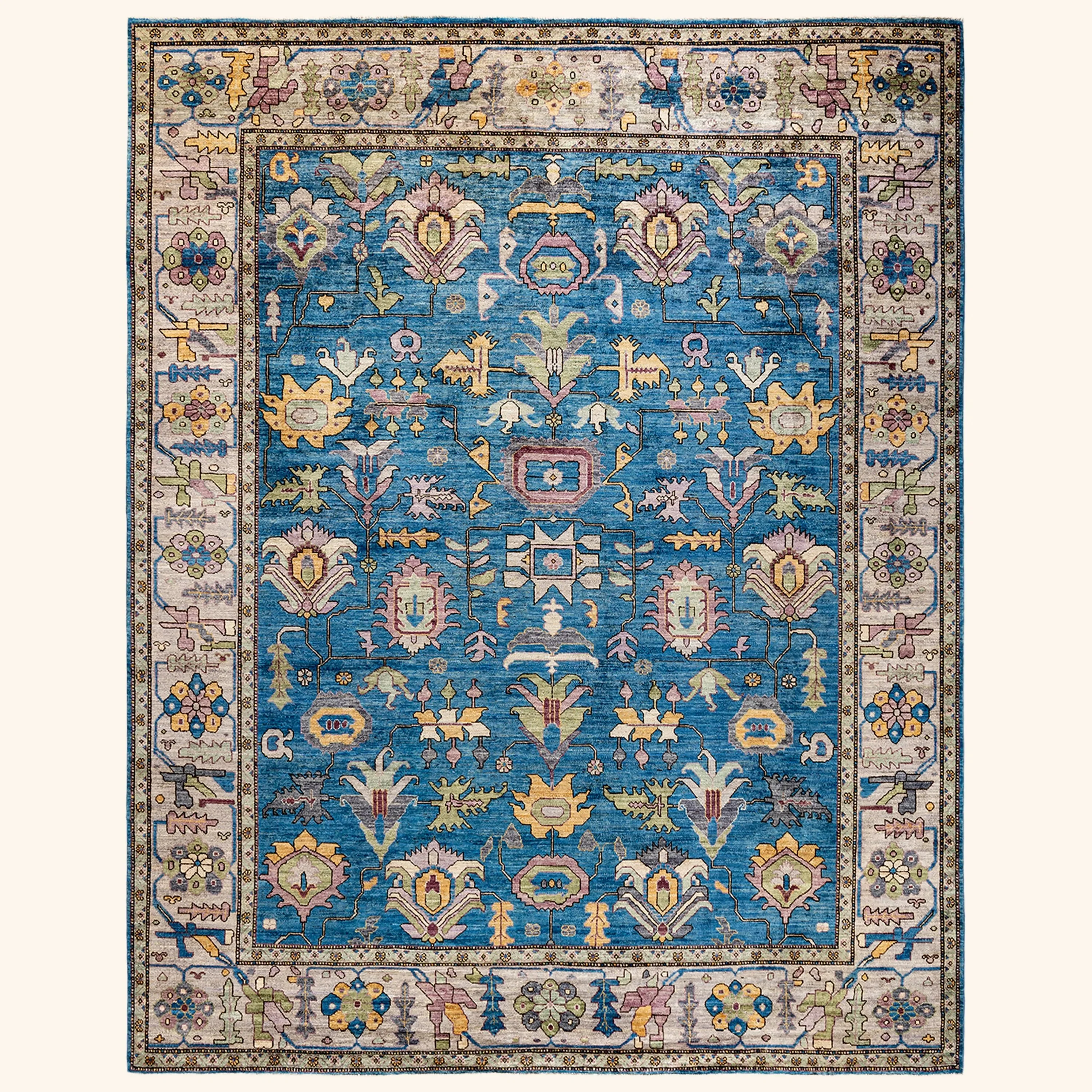 Blue Traditional Serapi Wool Rug - 8'5" x 10'7"
