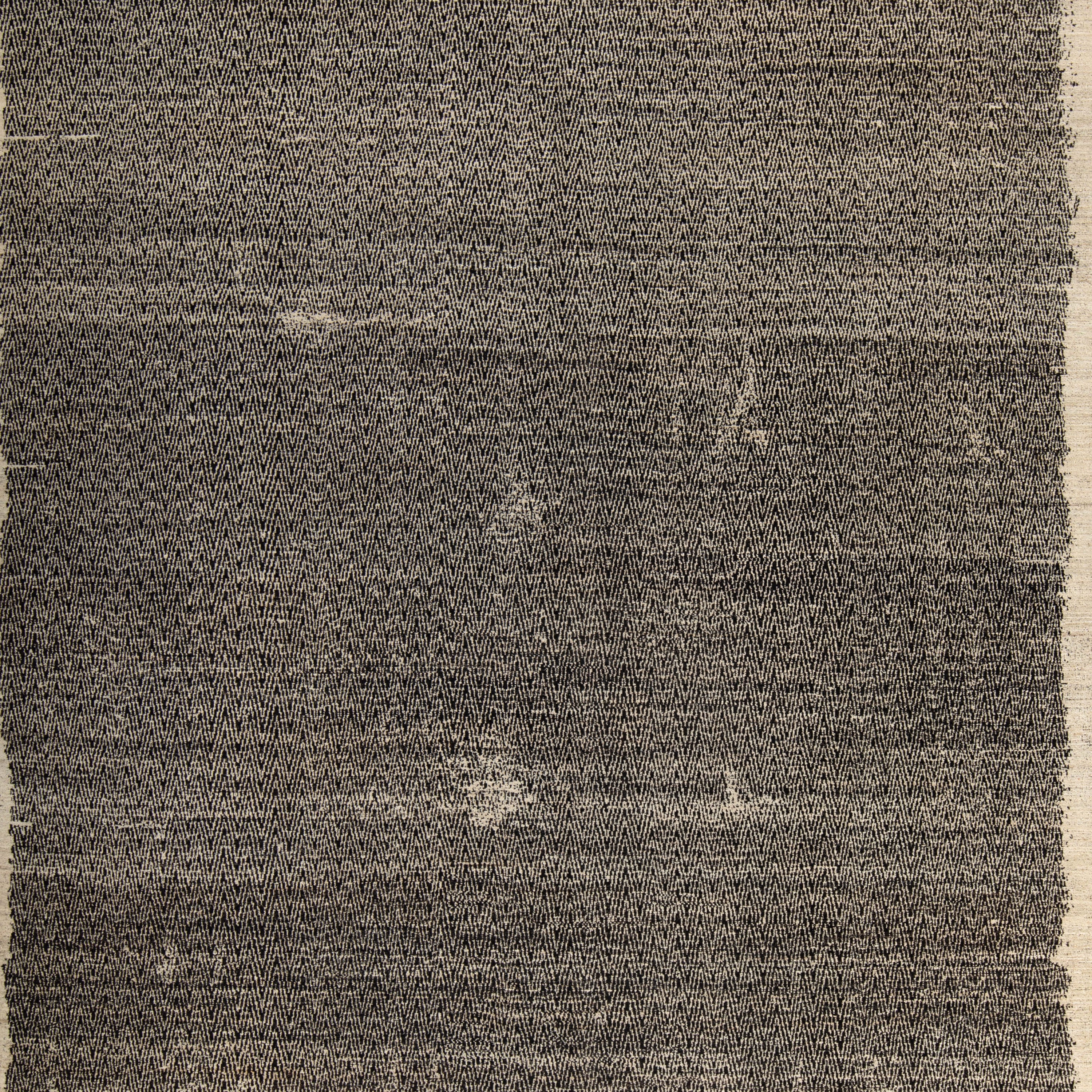 Black & Ivory Stelle Contemporary Tibetan Wool Rug - 9' x 12' - Image 2