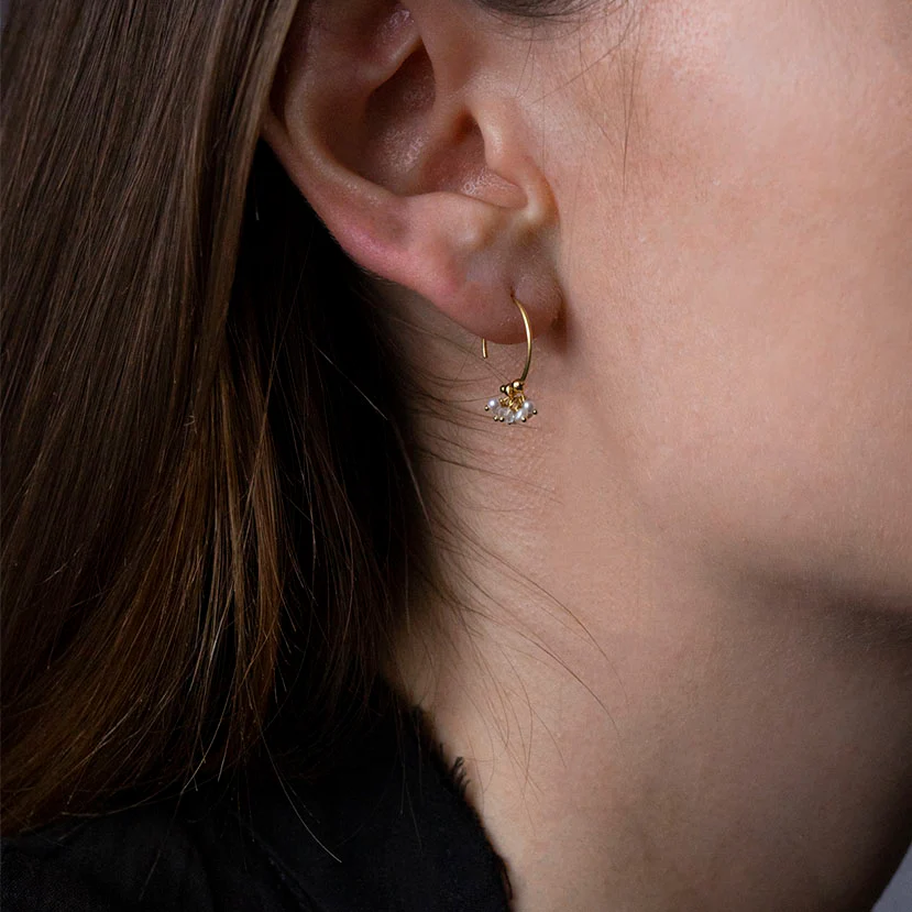 Pearl Cluster Hoops - Image 2
