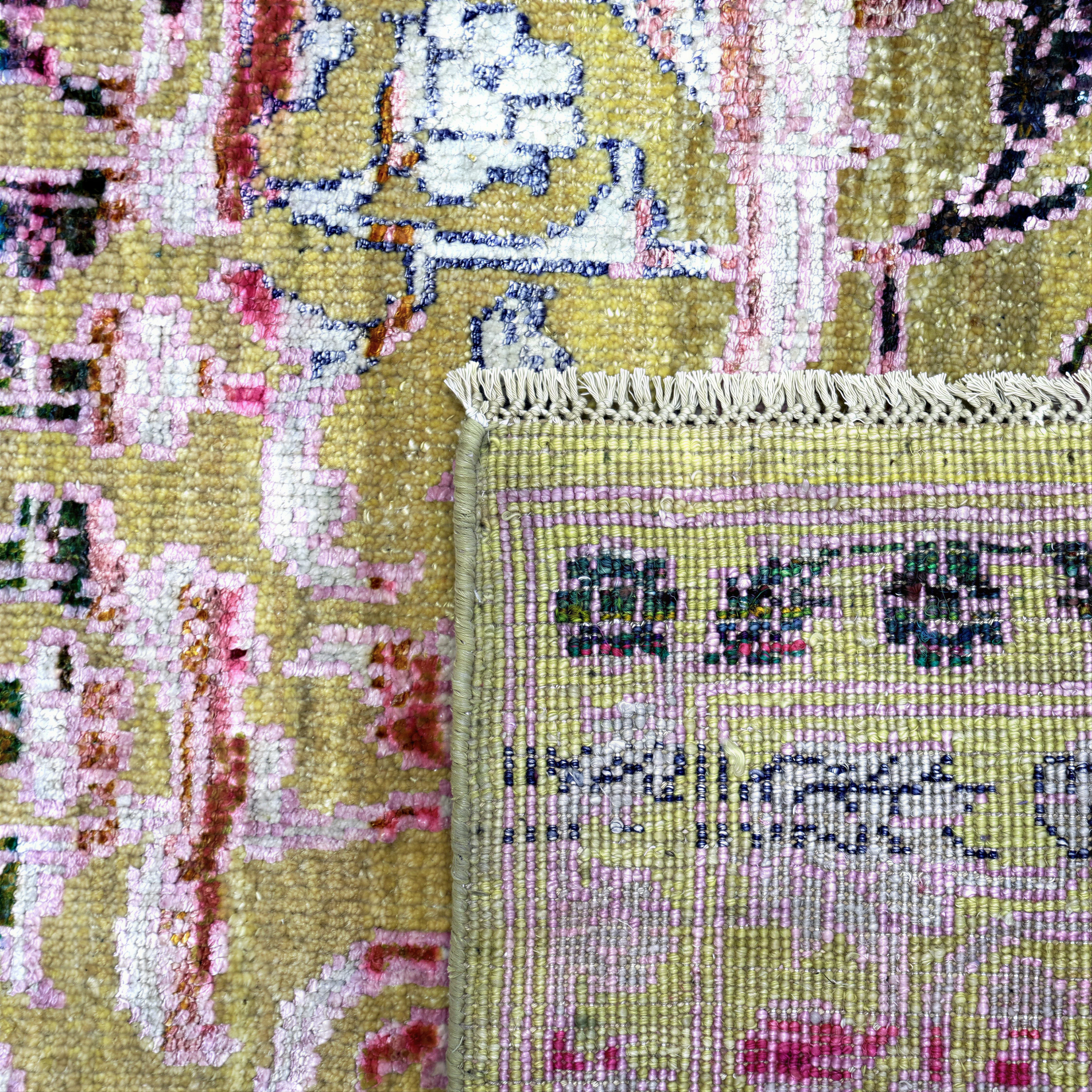 Pink Alchemy Contemporary Silk Wool Blend Rug - 9'10" x 13'7" - Image 6