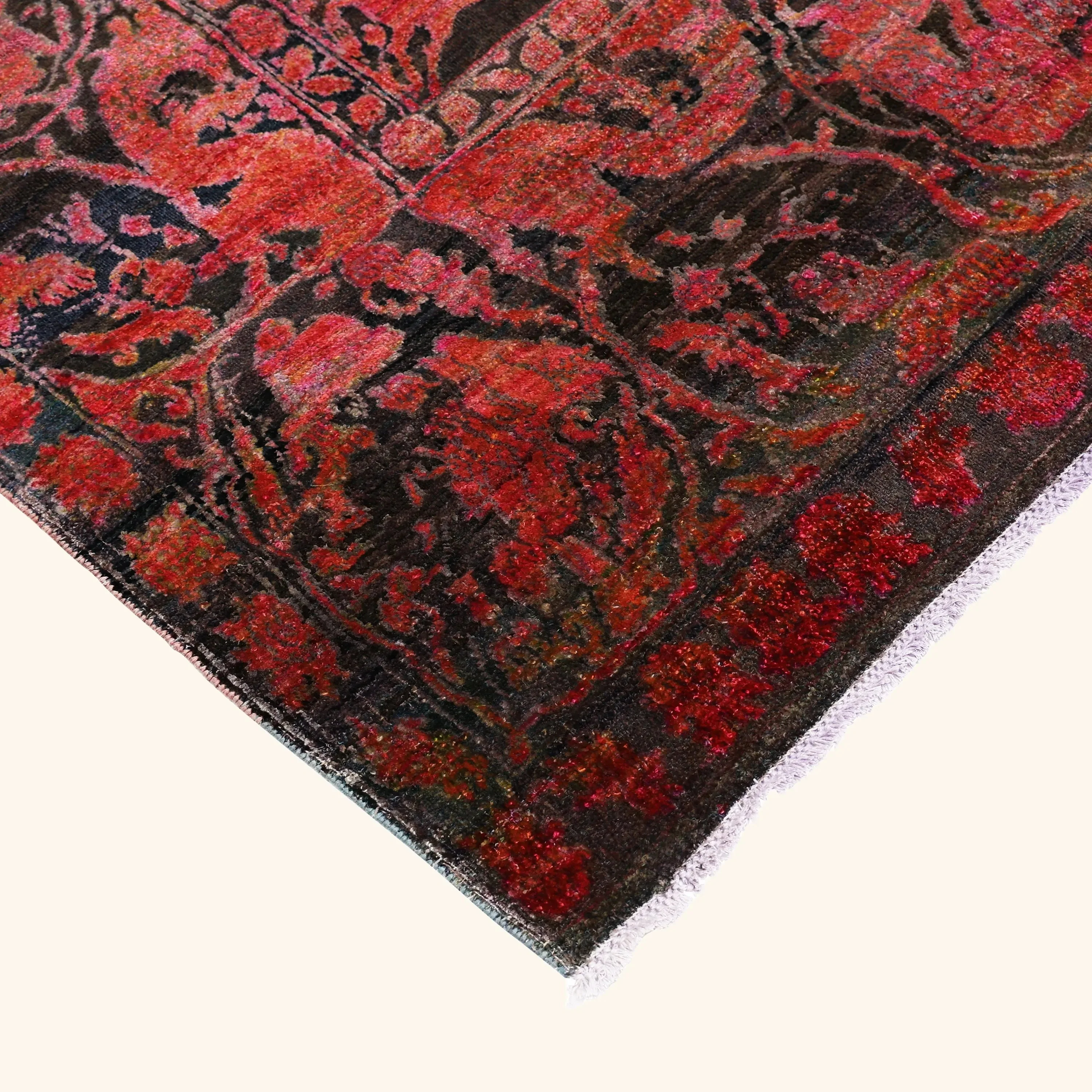 Pink Alchemy Traditional Silk Wool Blend Rug - 7'2" x 9'10" - Image 2
