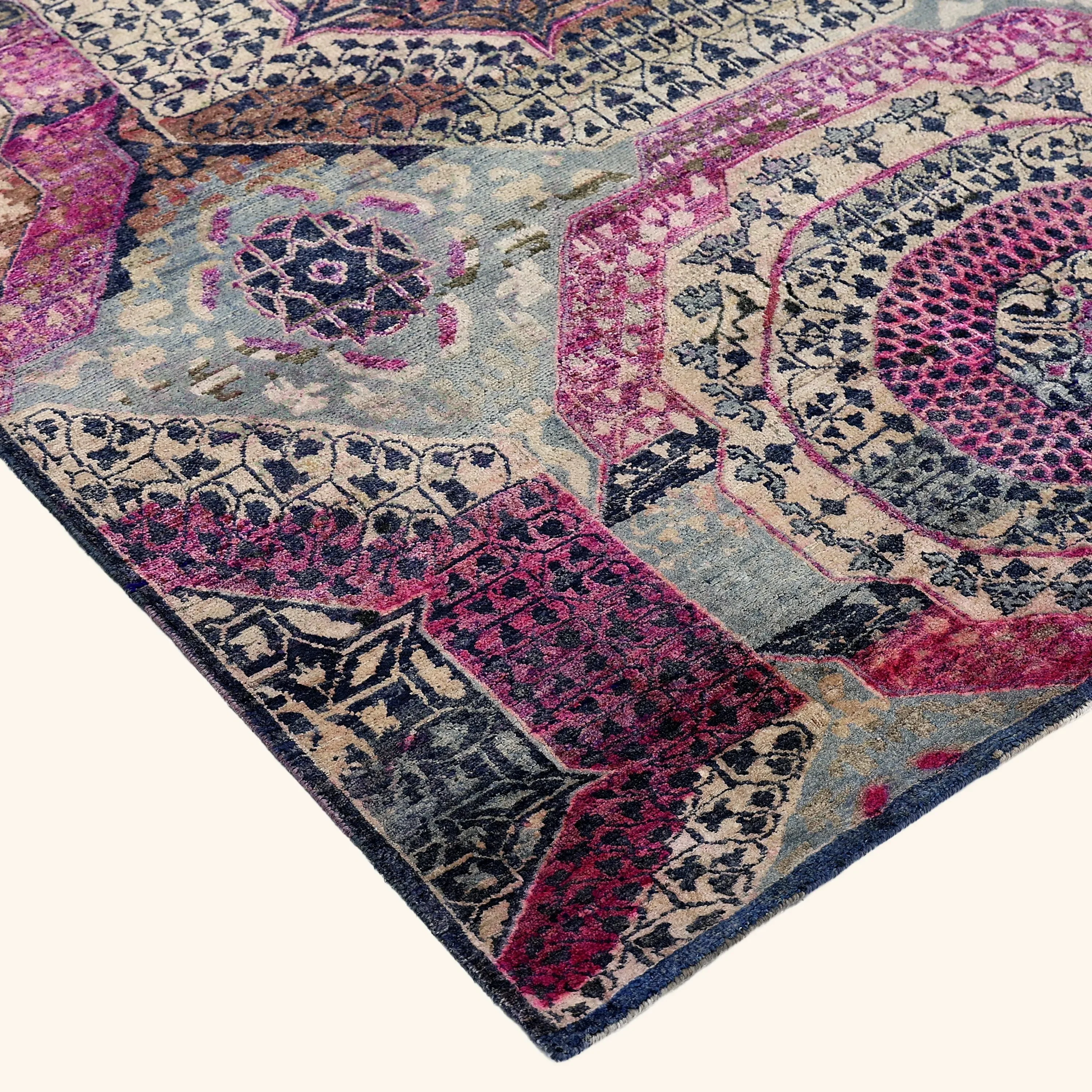 Pink Alchemy Transitional Silk Rug - 5'1" x 7'5" - Image 2