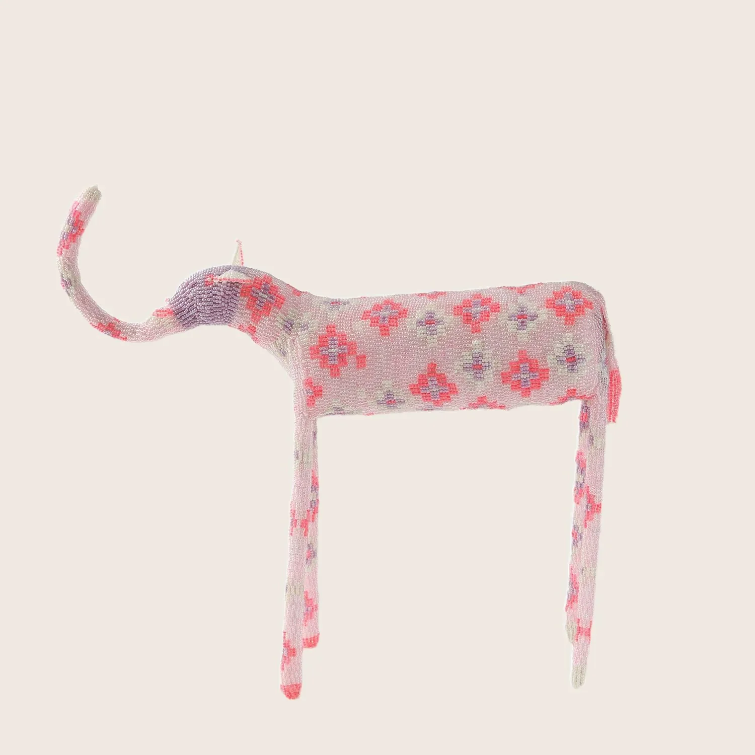 Pink Beaded Elephant