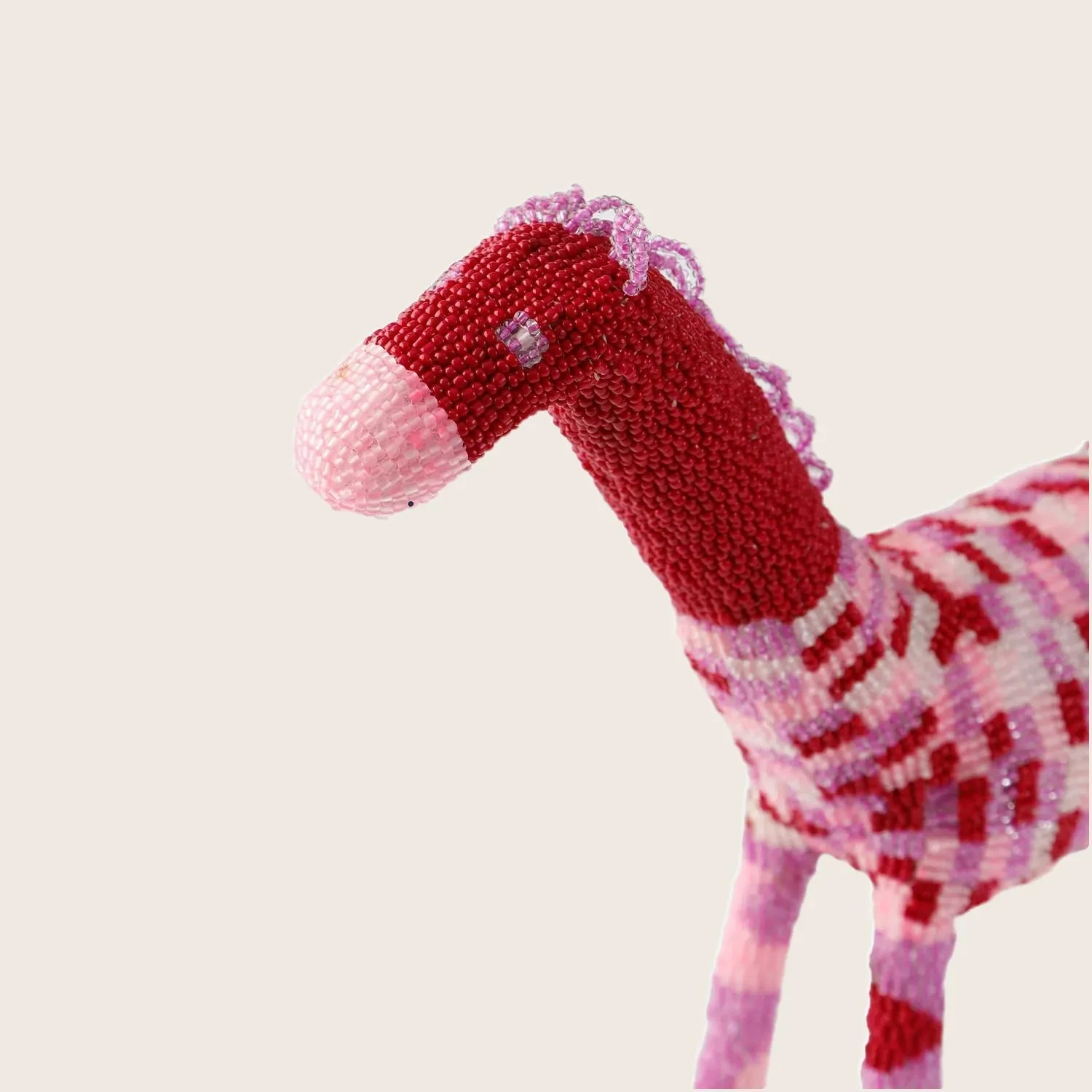 Pink Beaded Horse - Image 6
