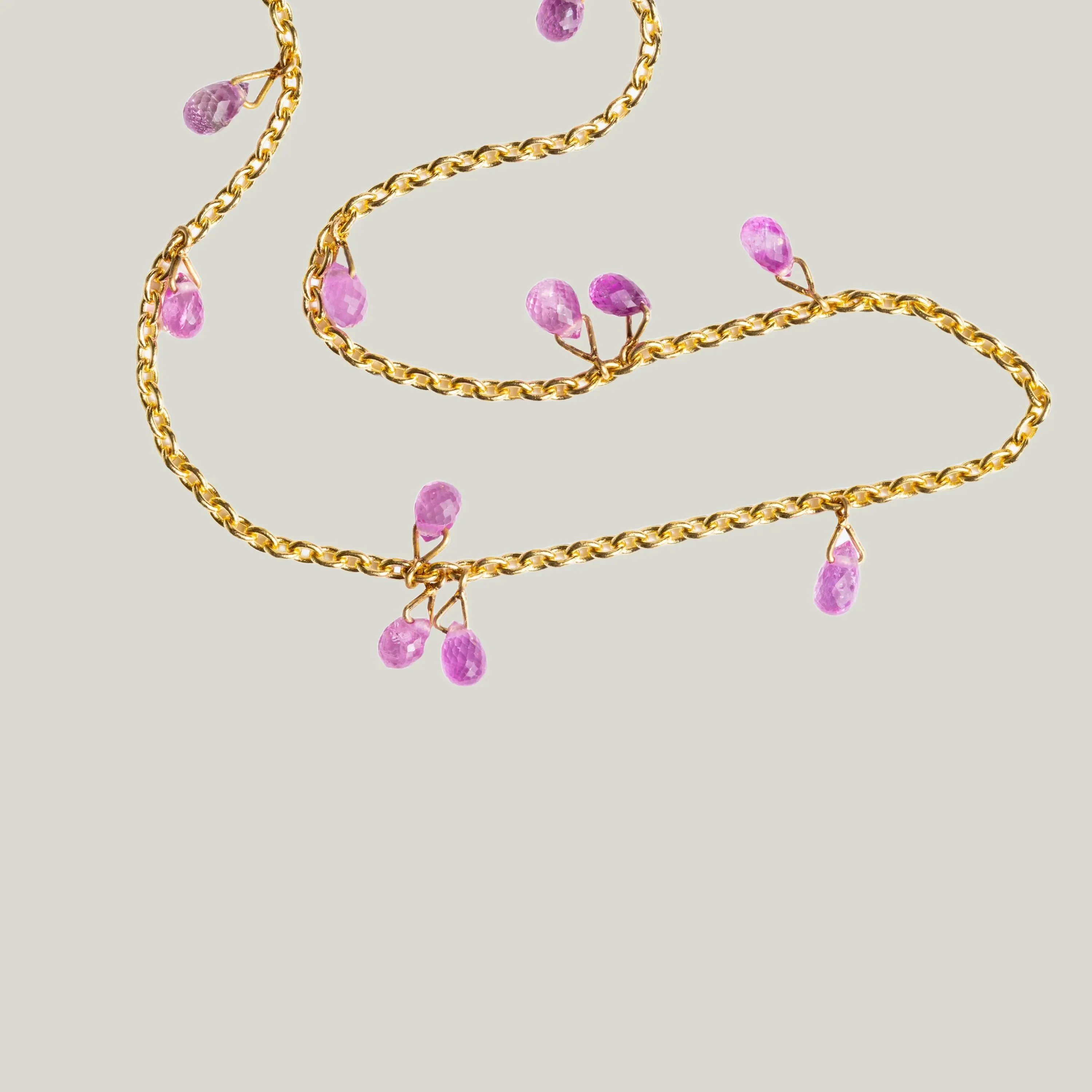 Pink Briolette Necklace - Image 2