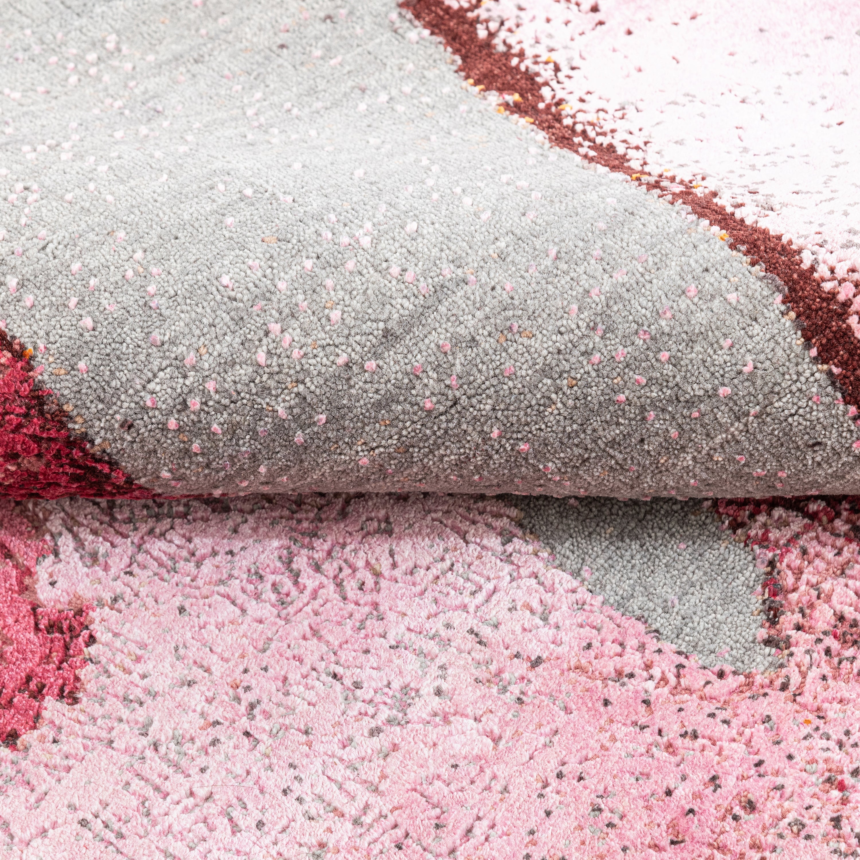 Pink Contemporary Silk Rug - Image 8