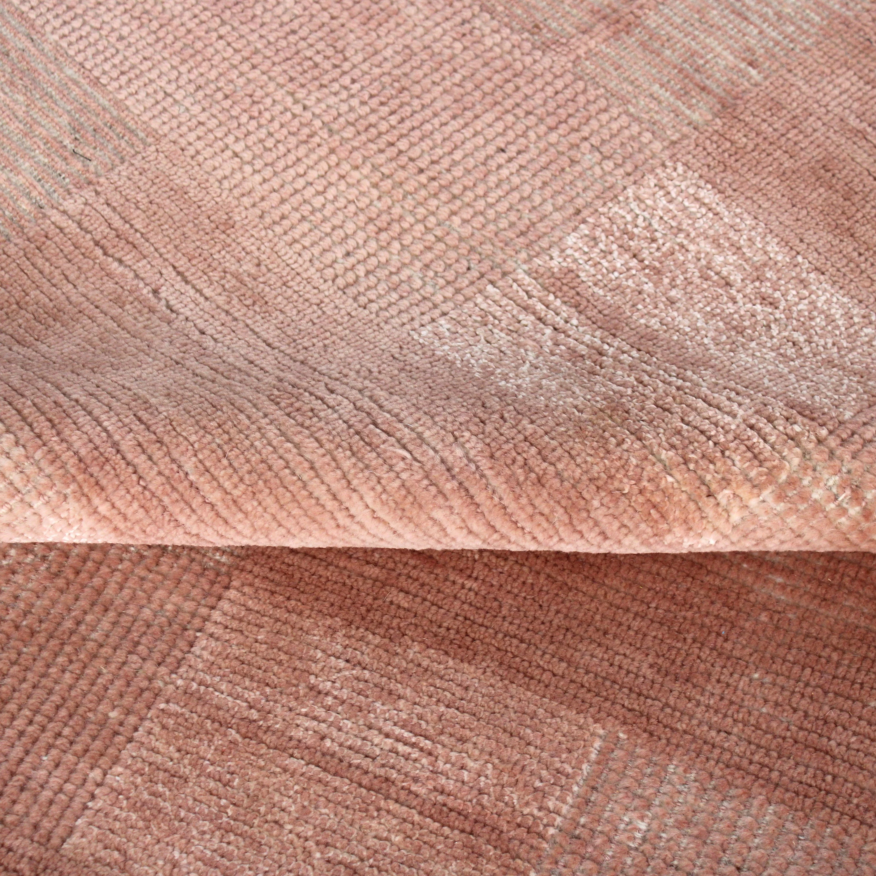 Pink Contemporary Wool Rug - Image 12