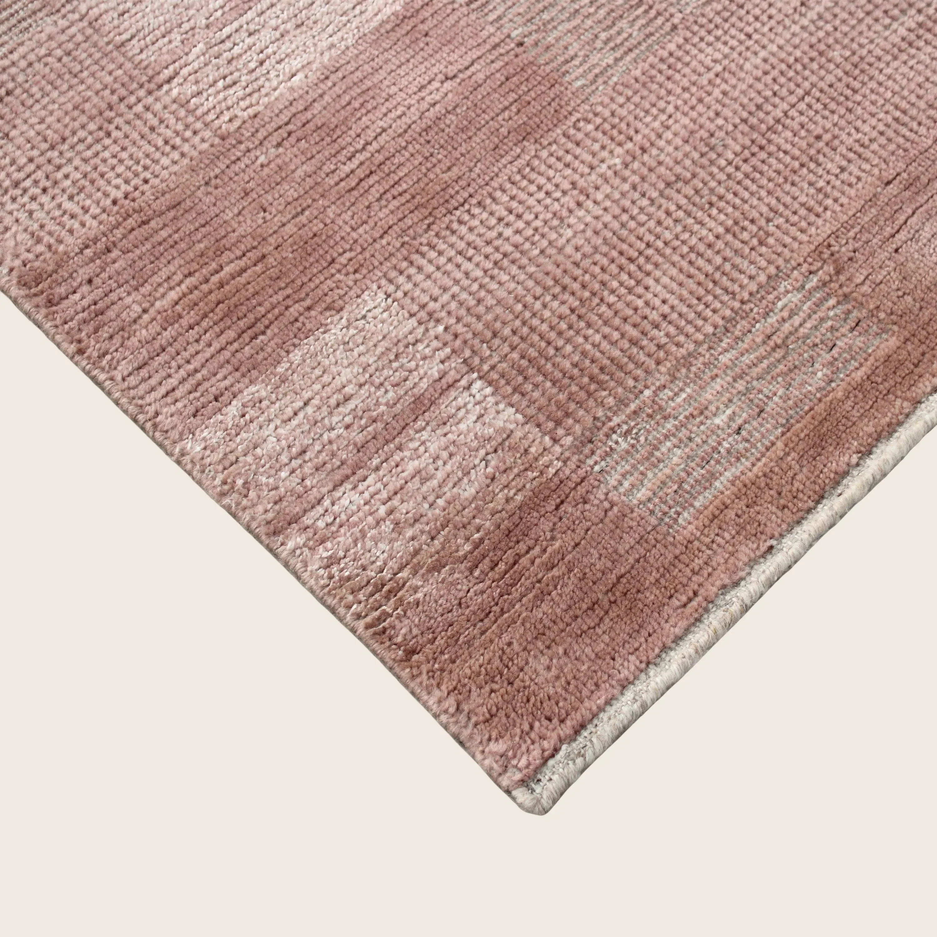 Pink Contemporary Wool Rug - Image 3