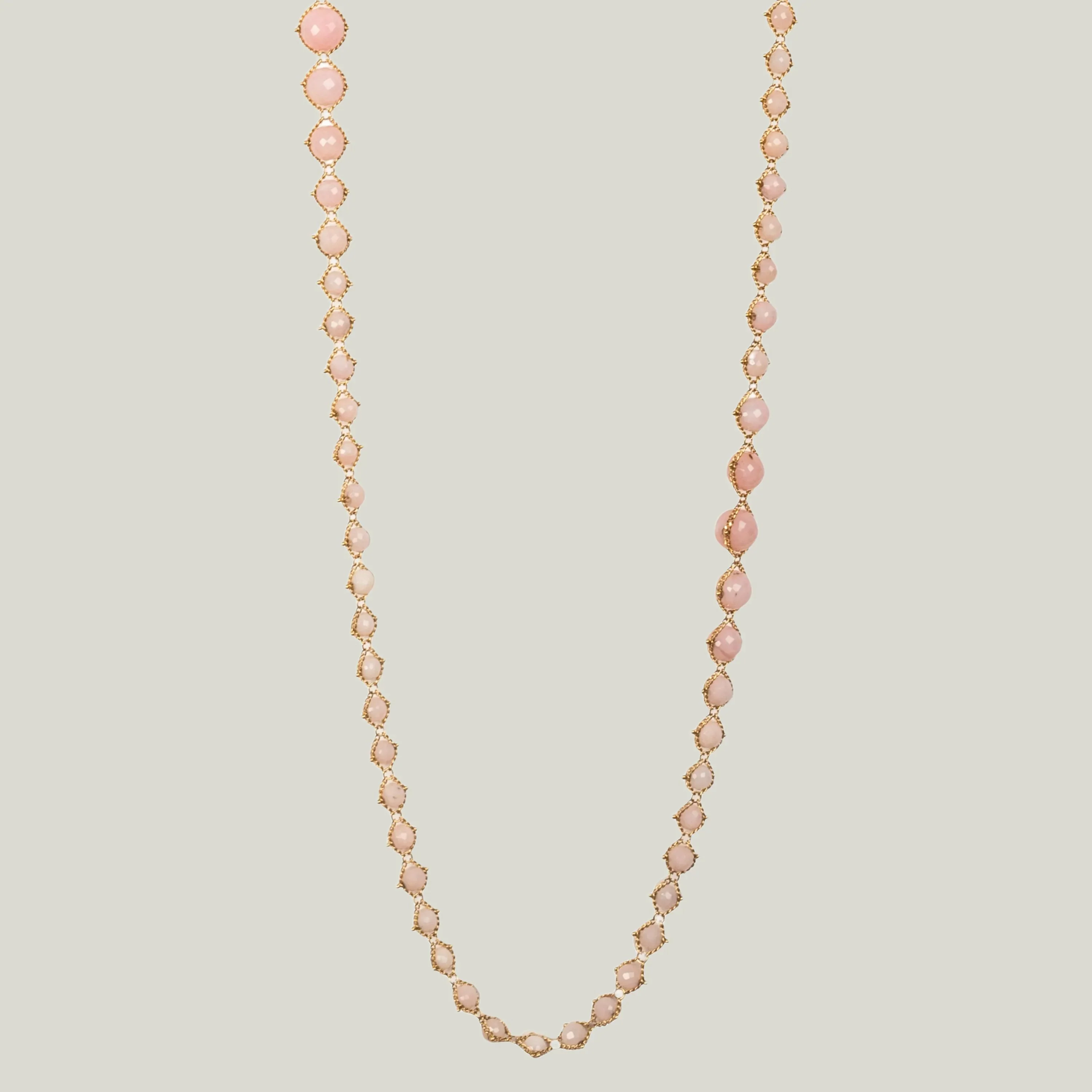 Pink Opal 18k Woven Necklace - Image 4