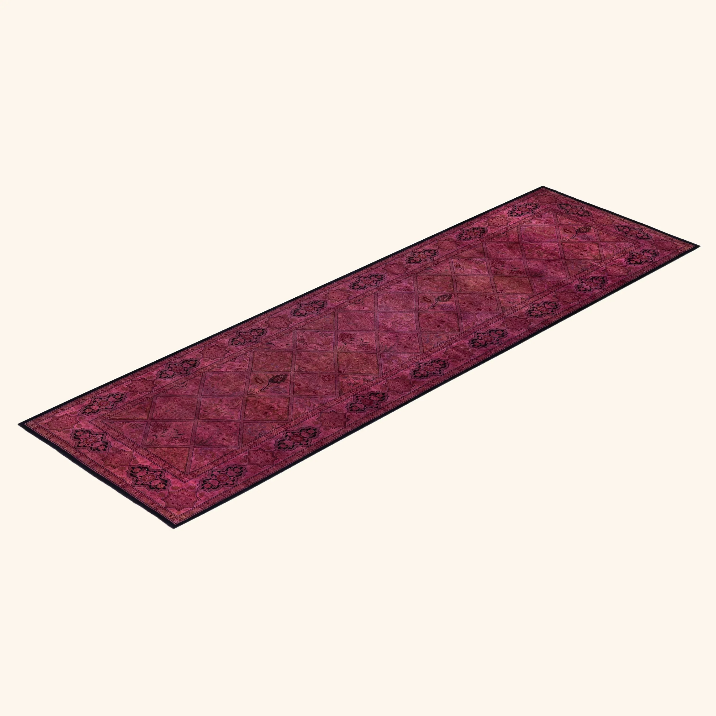 Pink Samsara Wool Runner - 2'8" x 8'8" - Image 8
