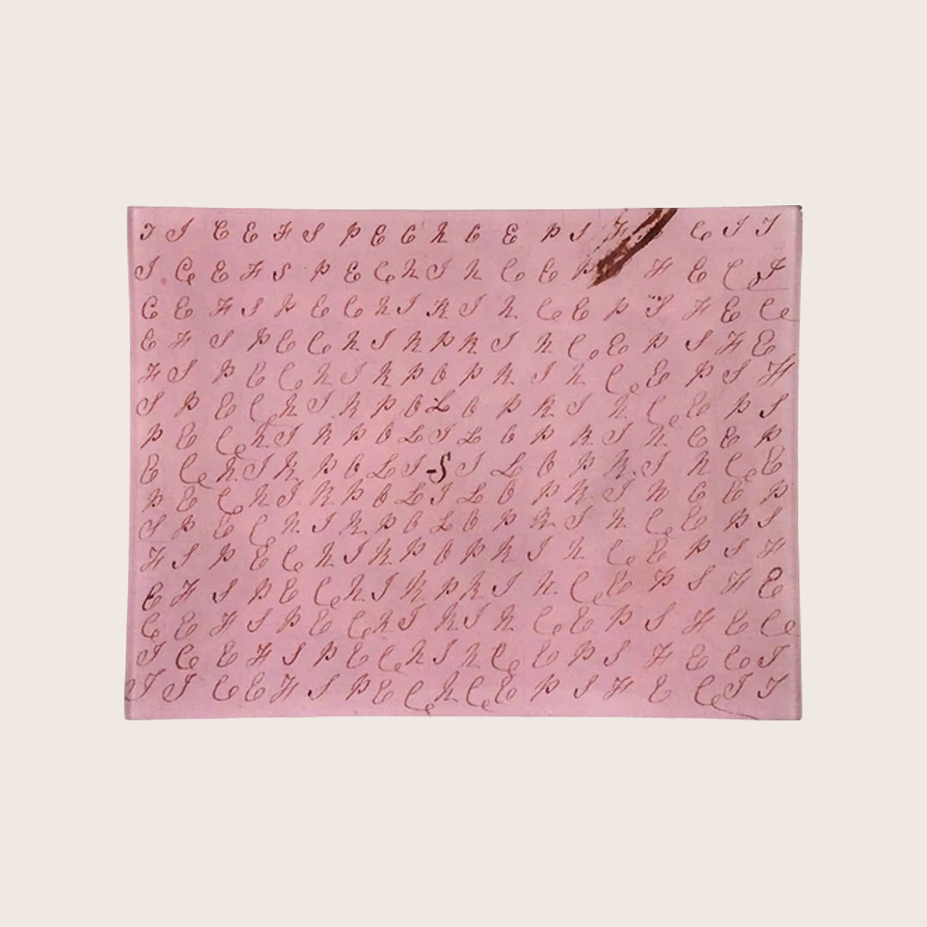 Pink Script Alphabet Tray