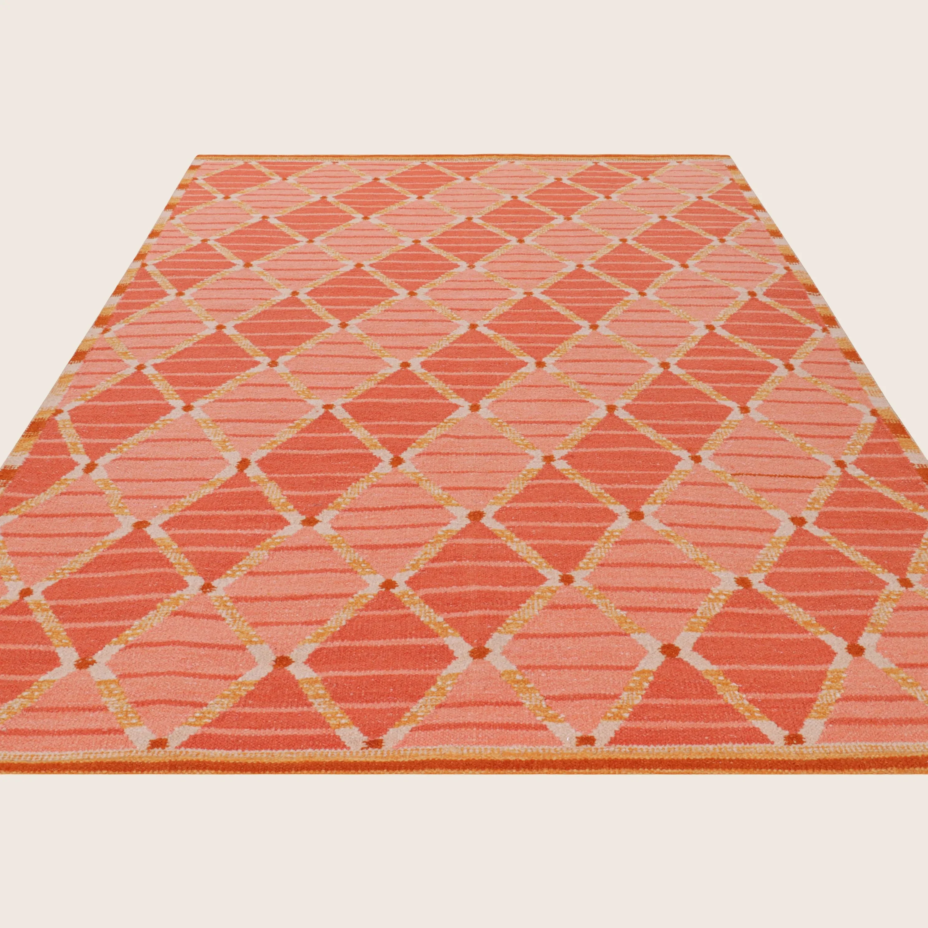Pink Swedish Inspired Flatweave Wool Rug - 8'3" x 10'1" - Image 5