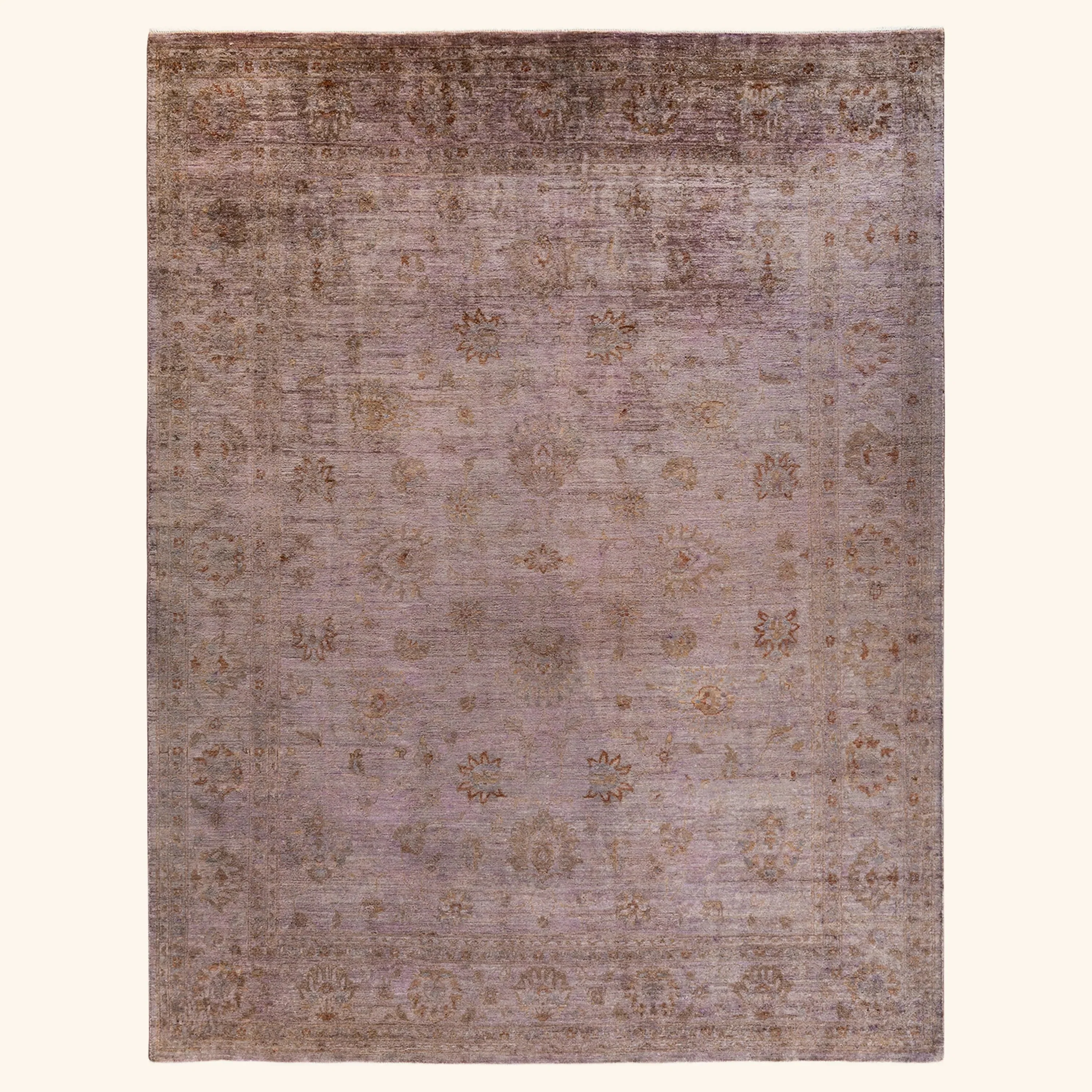Pink & Tan Samsara Wool Rug - 7'8" x 9'8"