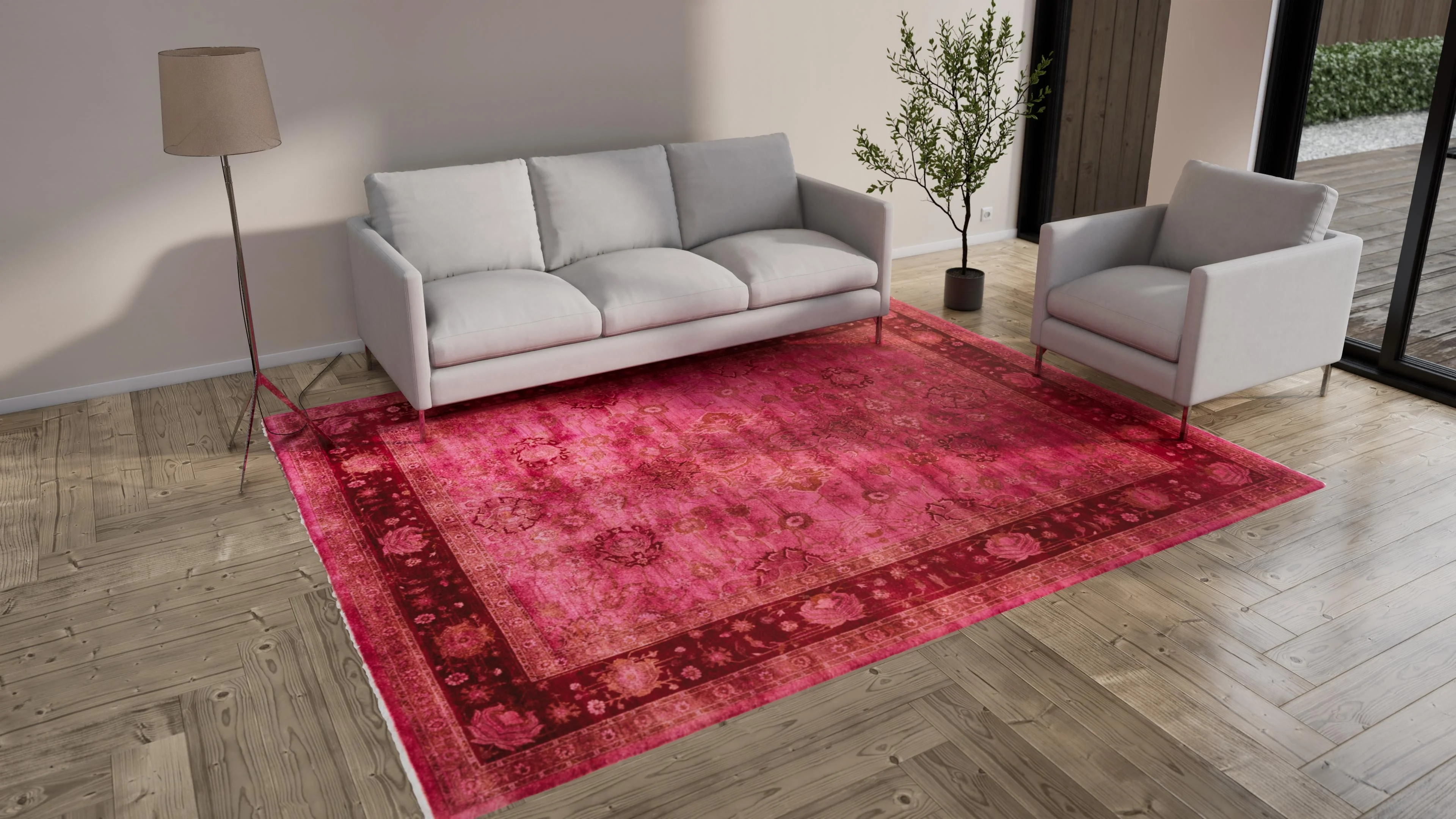 Pink Samsara Wool Rug - 8'1" x 10'4" - Image 9