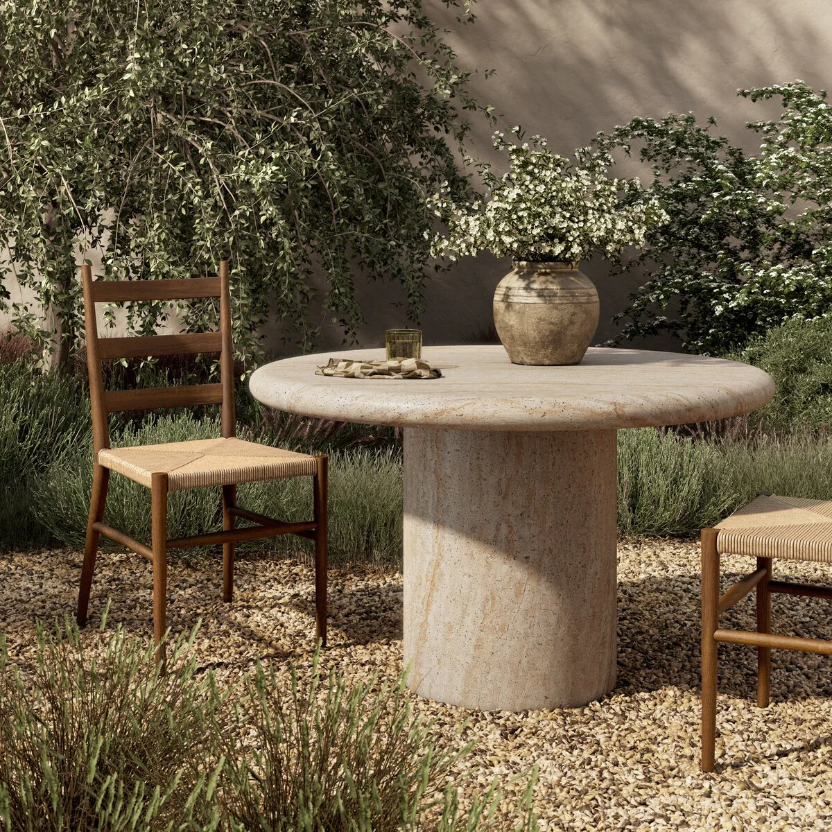 Poole Outdoor Round Dining Table - Image 2