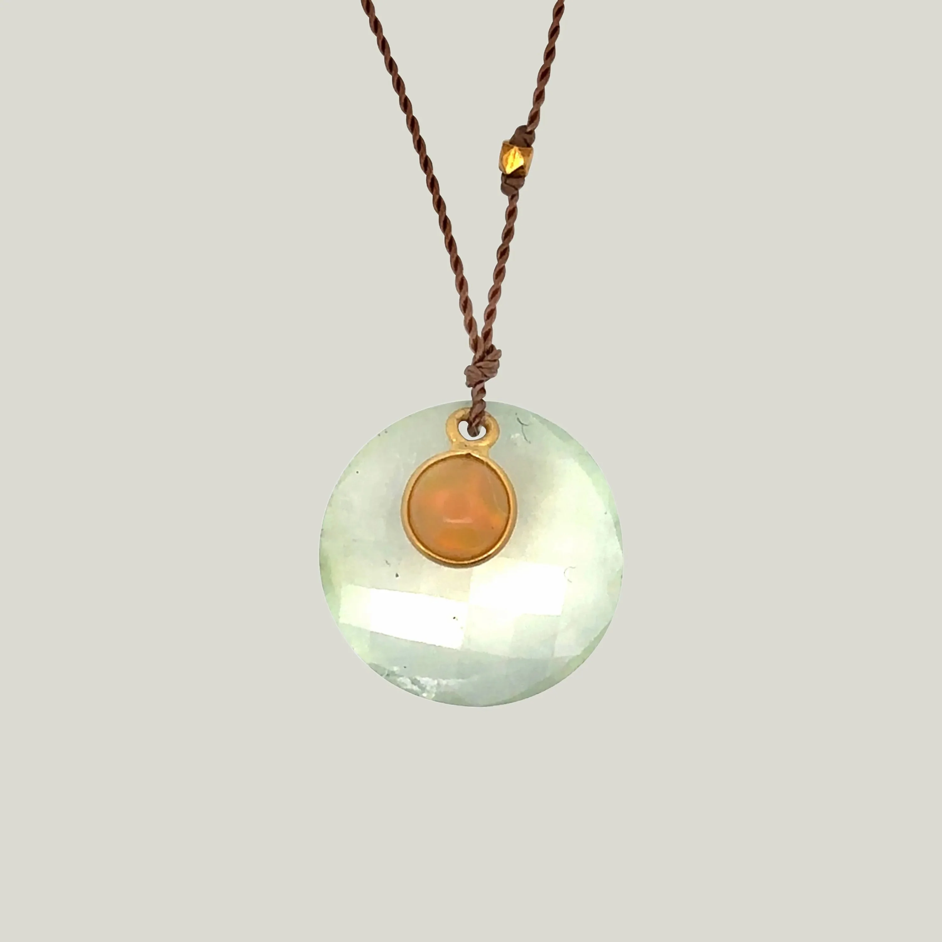Prehnite + Opal Sandpiper Necklace