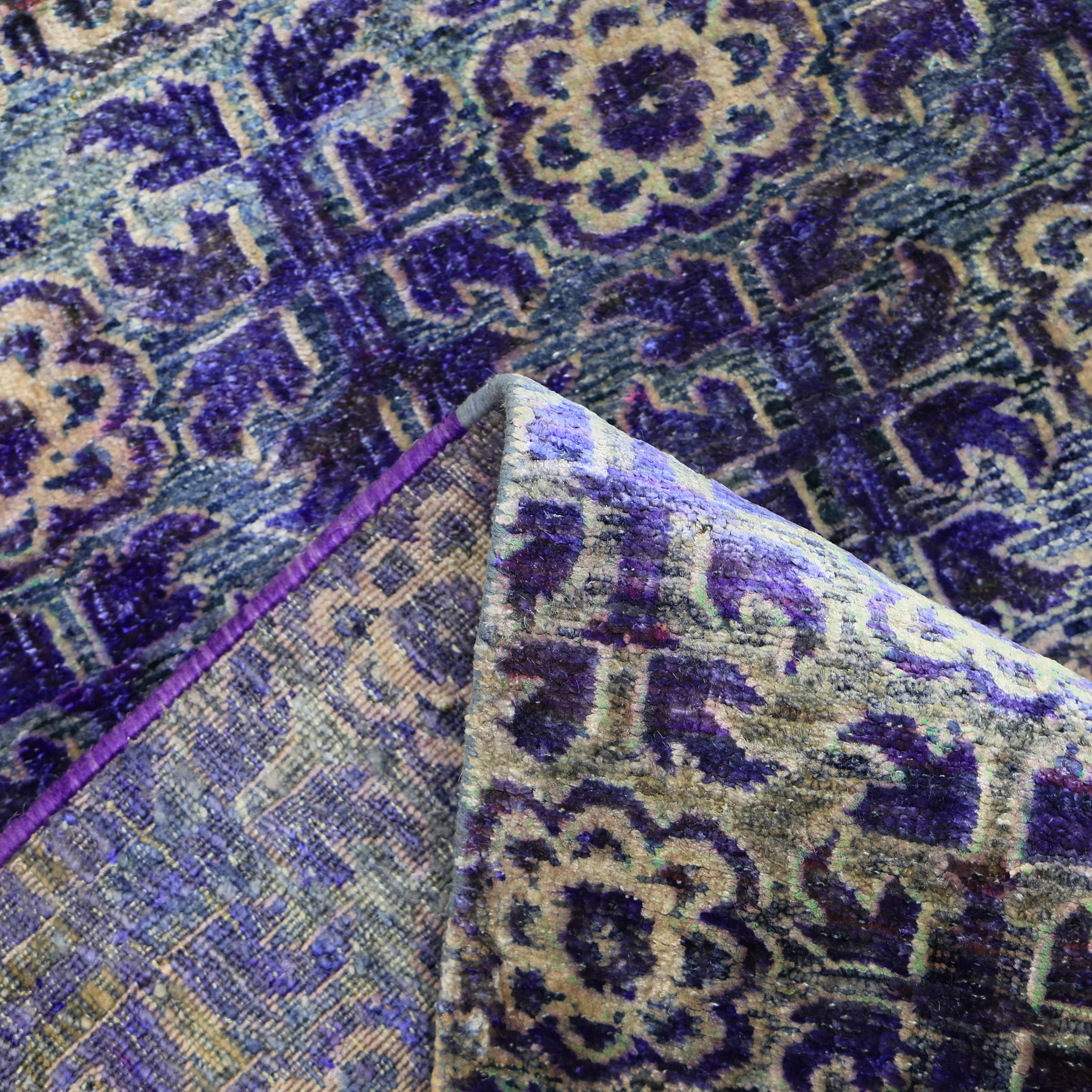 Purple Alchemy Contemporary Silk Rug - 2'11" x 4'11" - Image 8