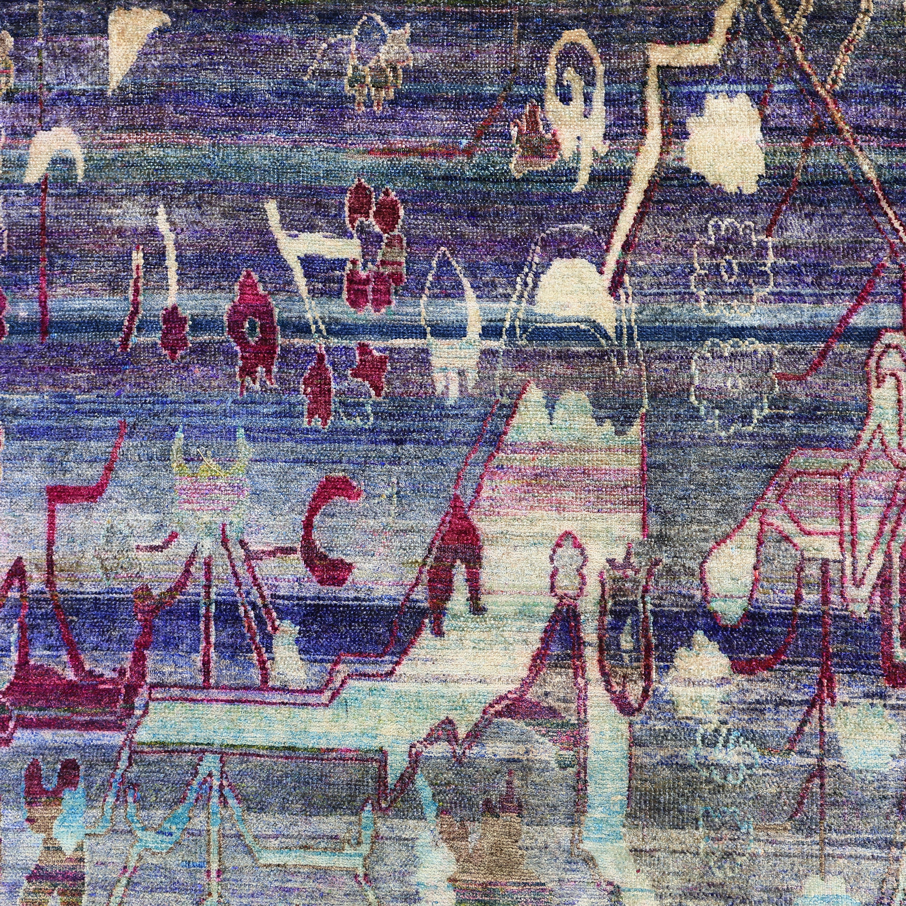 Purple Alchemy Contemporary Silk Rug - 8'8" x 12'3" - Image 3