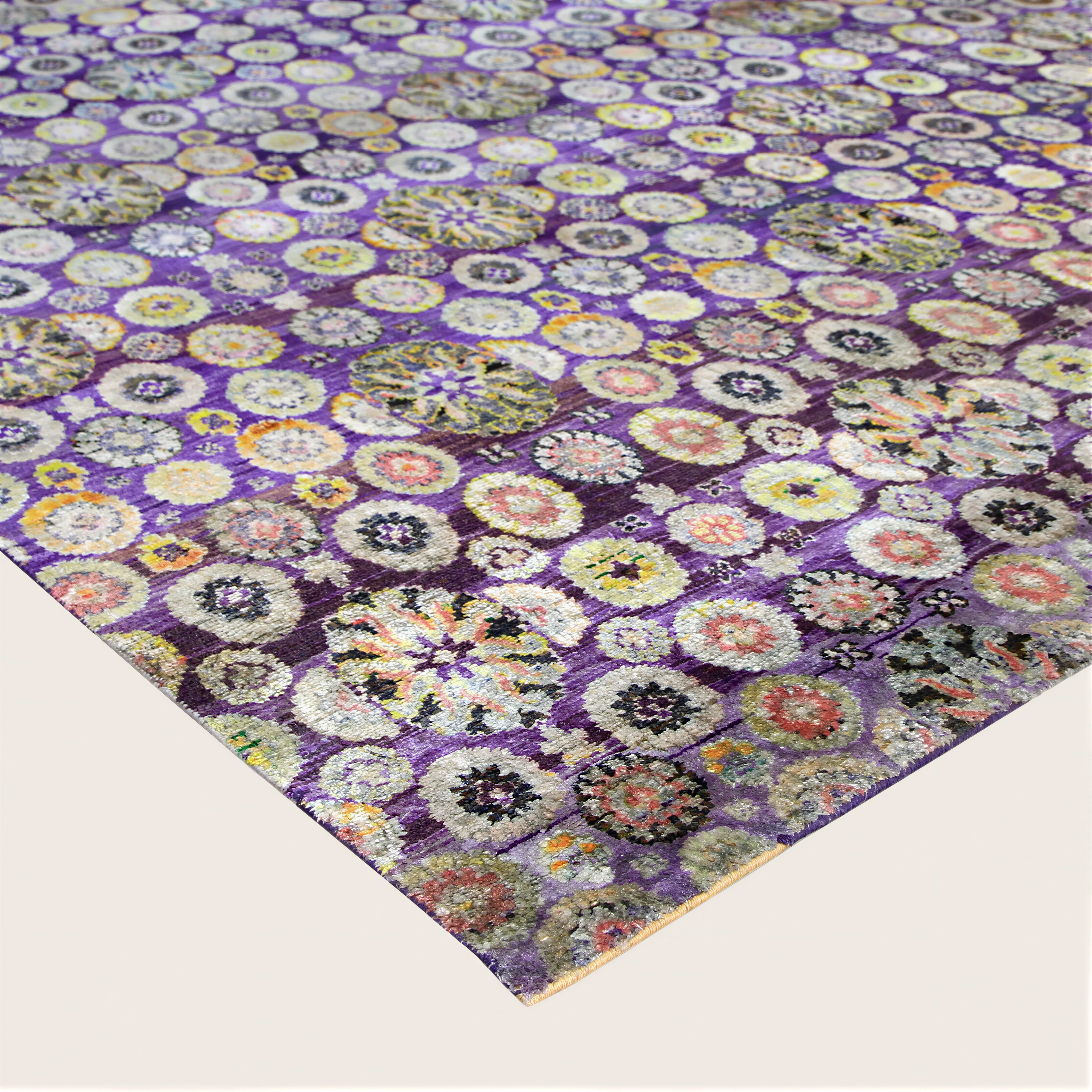 Purple Alchemy Floral Silk Rug - 16' x 22'4" - Image 5