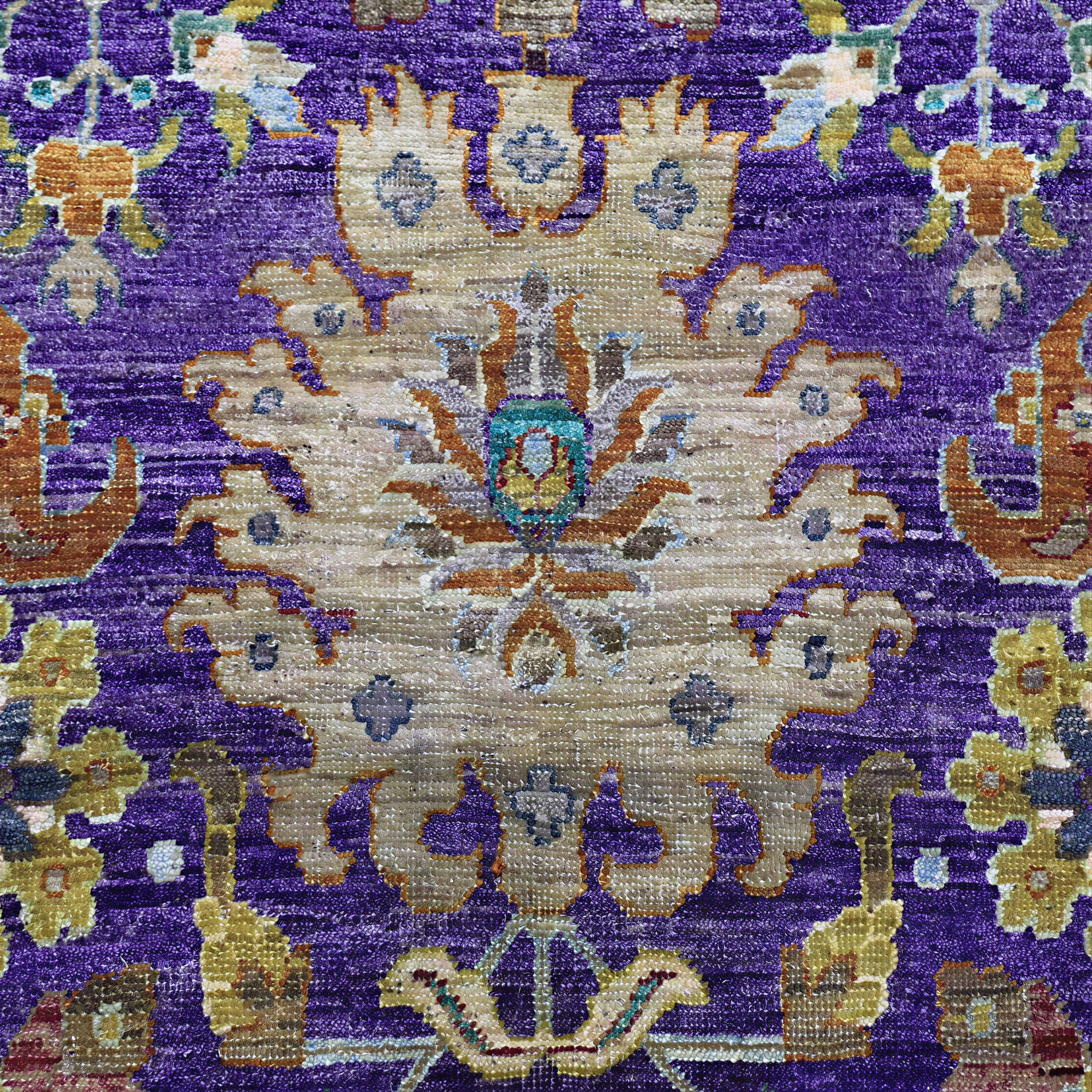Purple Alchemy Traditional Wool Rug - 11'9" x 16'6" - Image 5