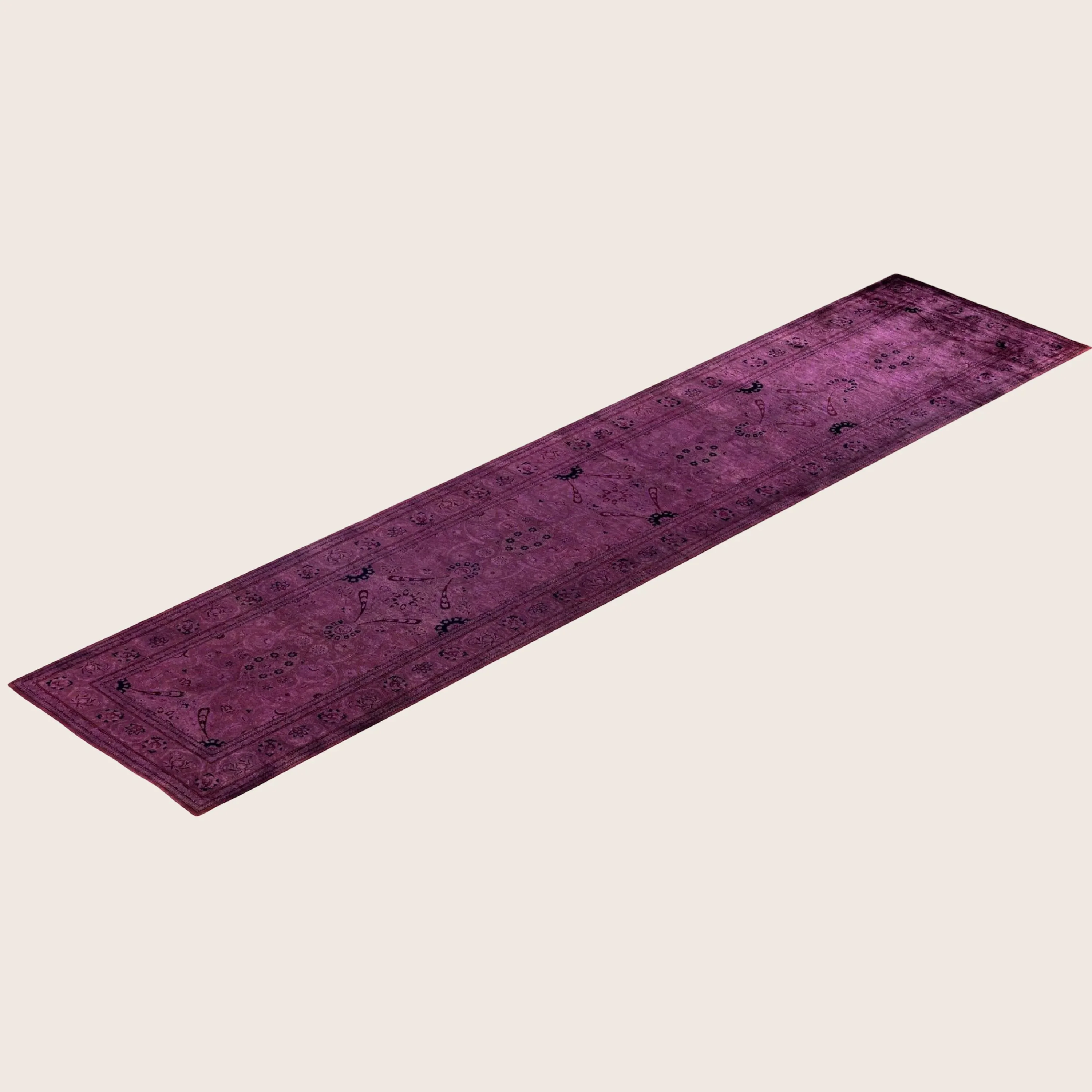 Purple Samsara Wool Runner - 2'6" x 11'8" - Image 2