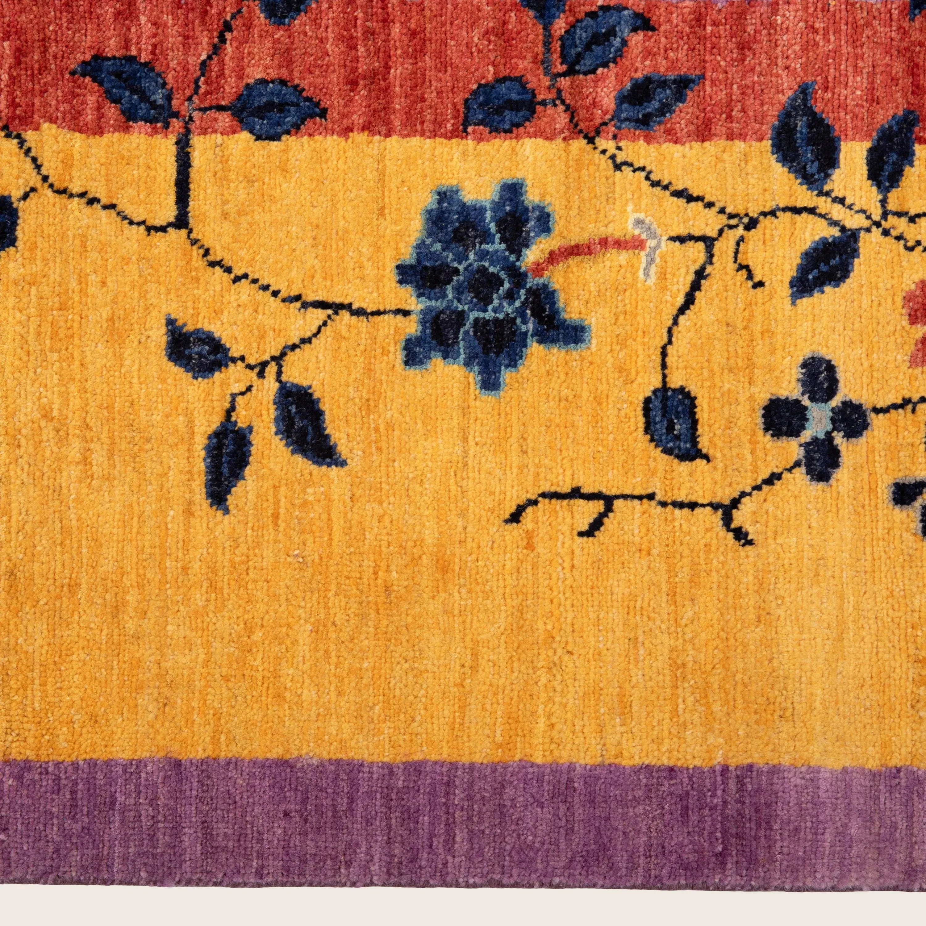 Purple Traditional Art Deco Wool Rug - 8' x 10' - Image 5