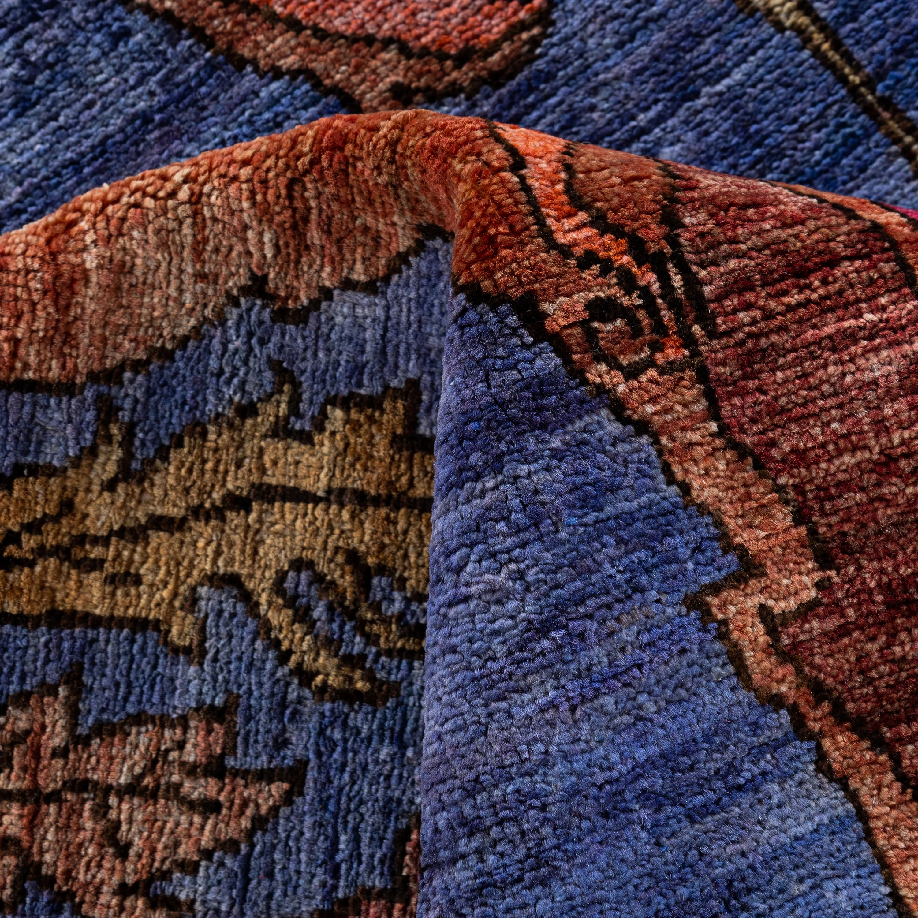 Purple Soluna Traditional Wool Rug - 10' x 13'9" - Image 7