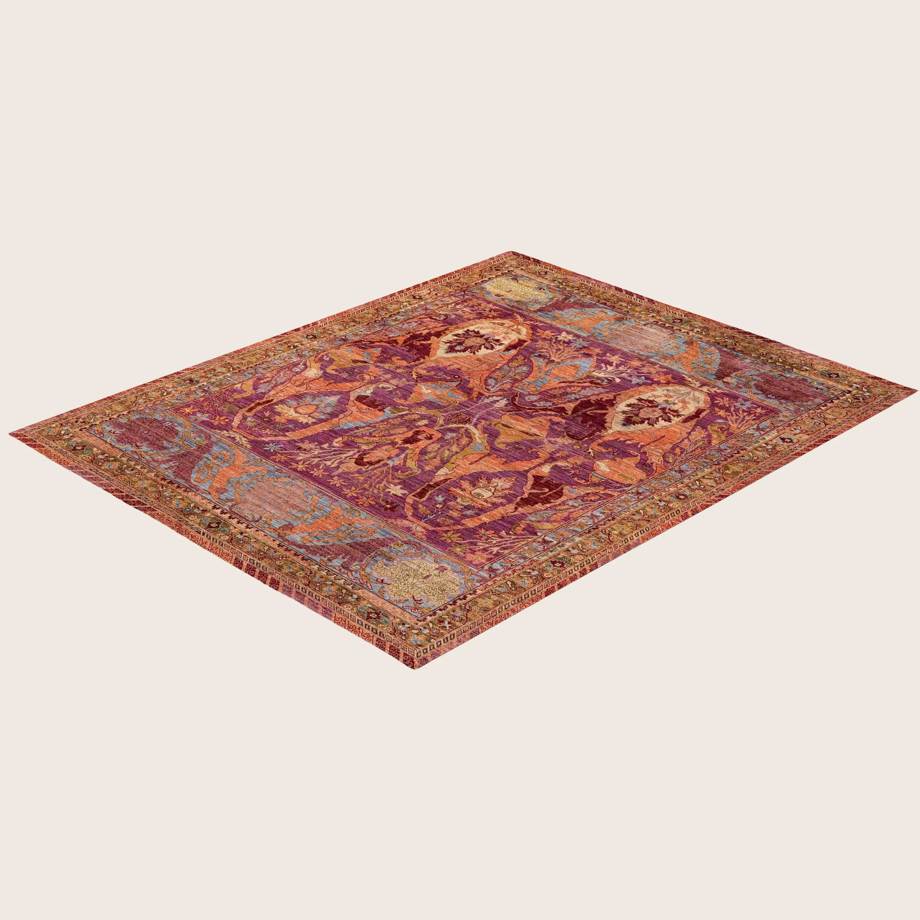 Purple Soluna Traditional Wool Rug - 8'1" x 9'10" - Image 8