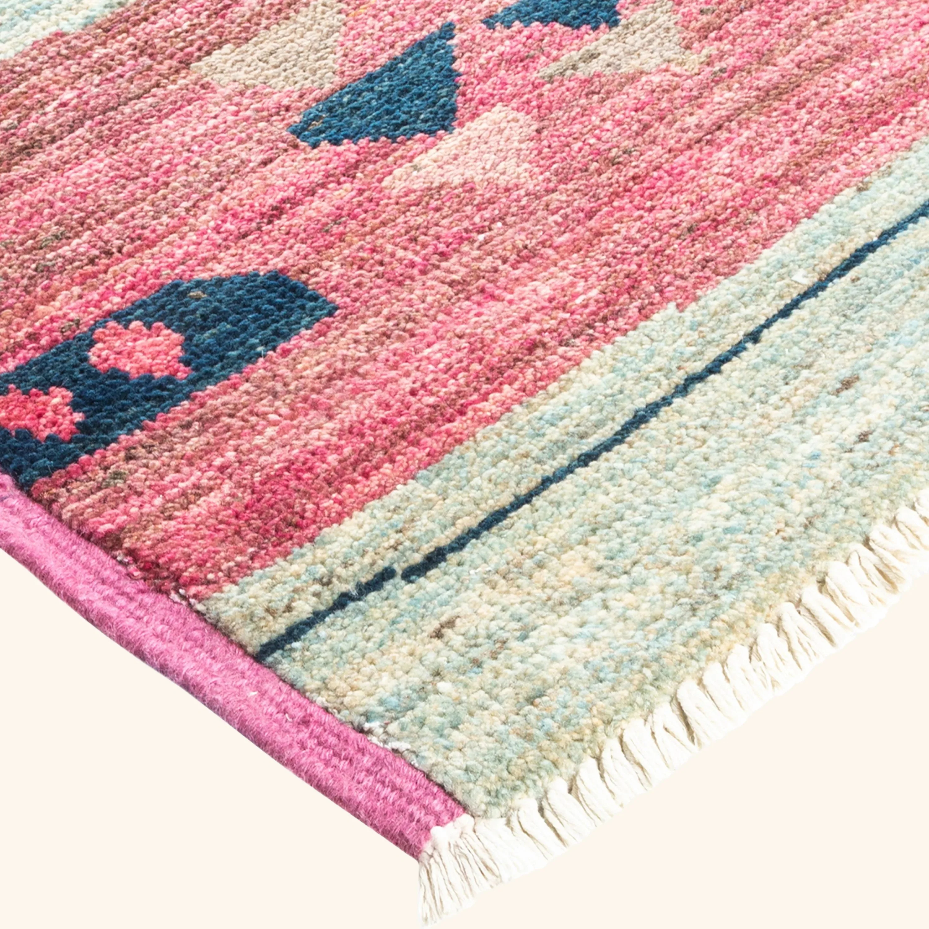 Pink Traditional Wool Rug - 8' 2" x 9' 8" - Image 2