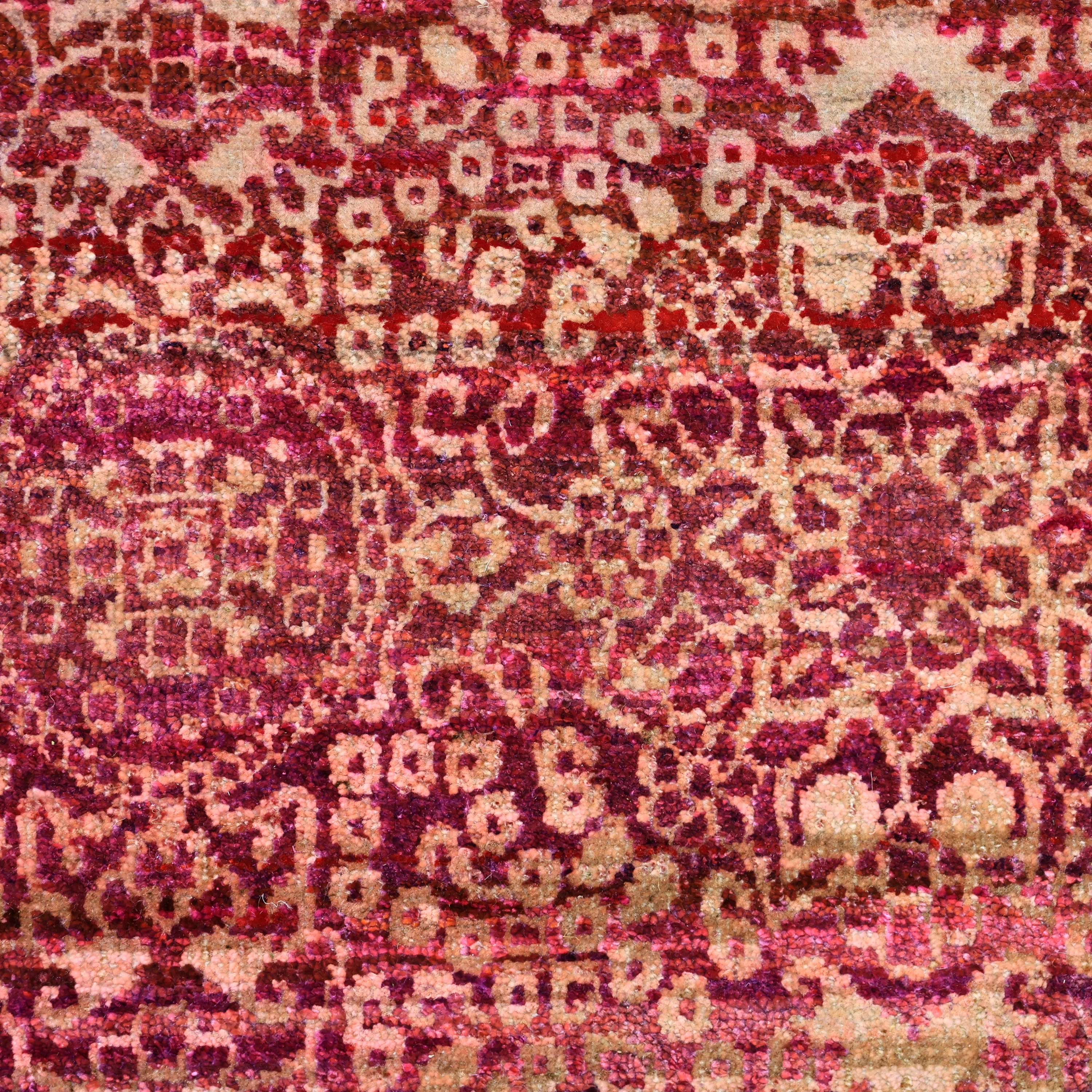 Pink Alchemy Contemporary Silk Wool Blend Rug - 8'9" x 12' - Image 4