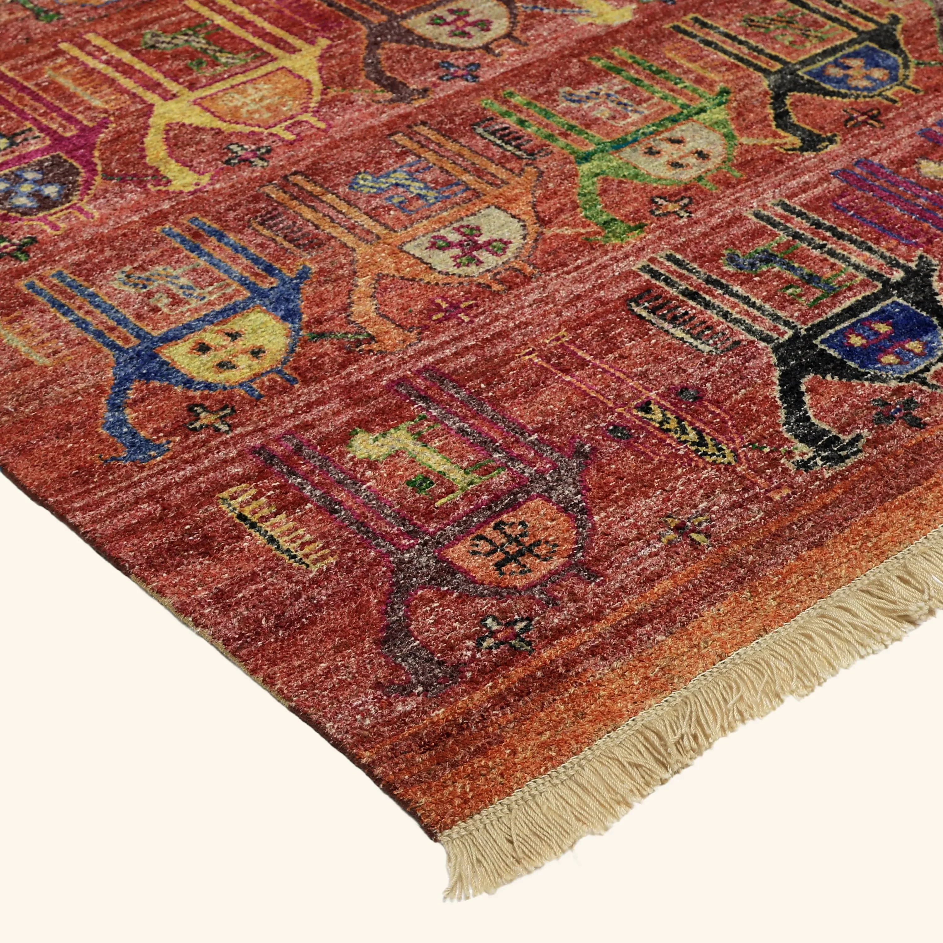 Red Alchemy Contemporary Wool Rug - 9'2" x 11'3" - Image 3