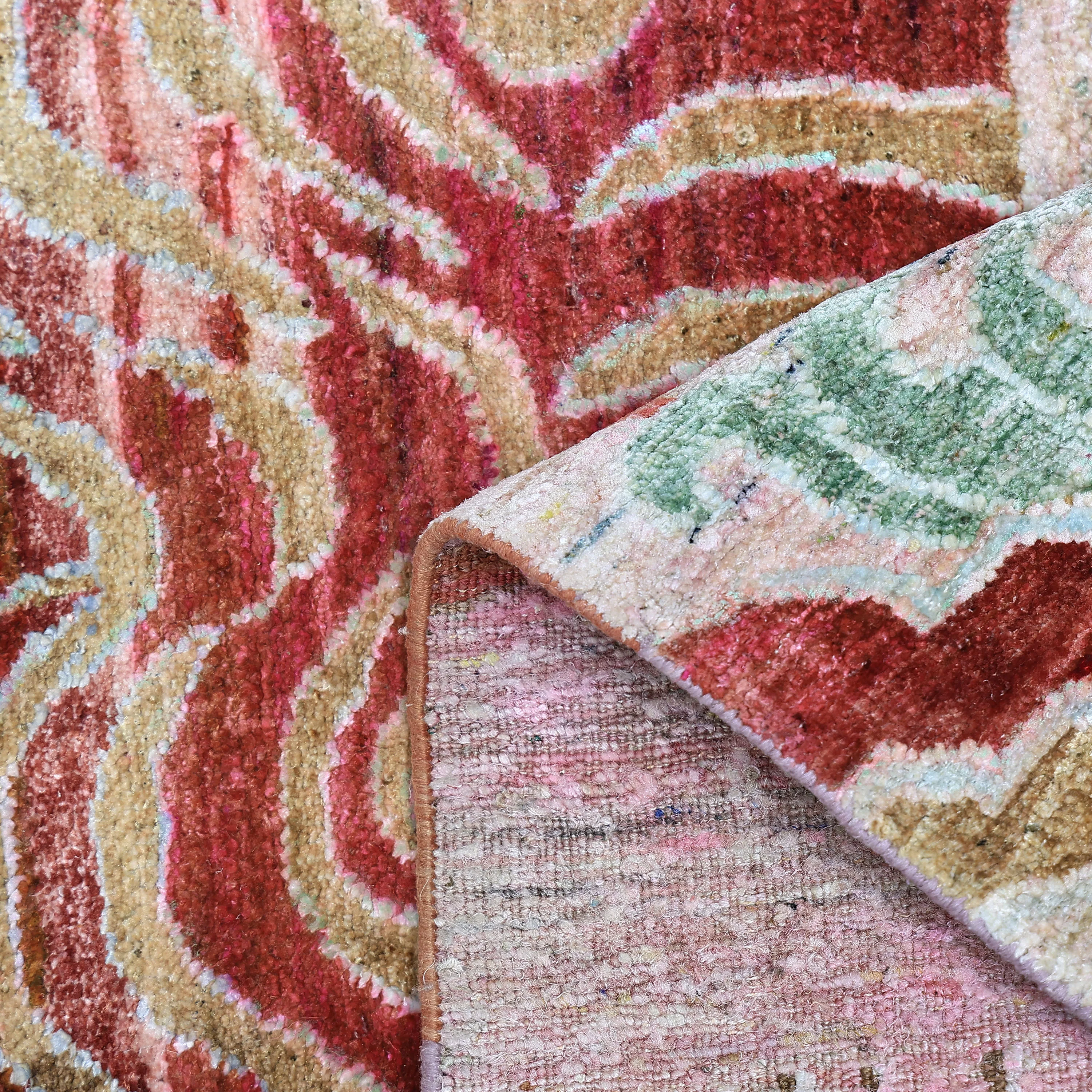 Red Alchemy Transitional Silk Rug - 3'1" x 4'11" - Image 5