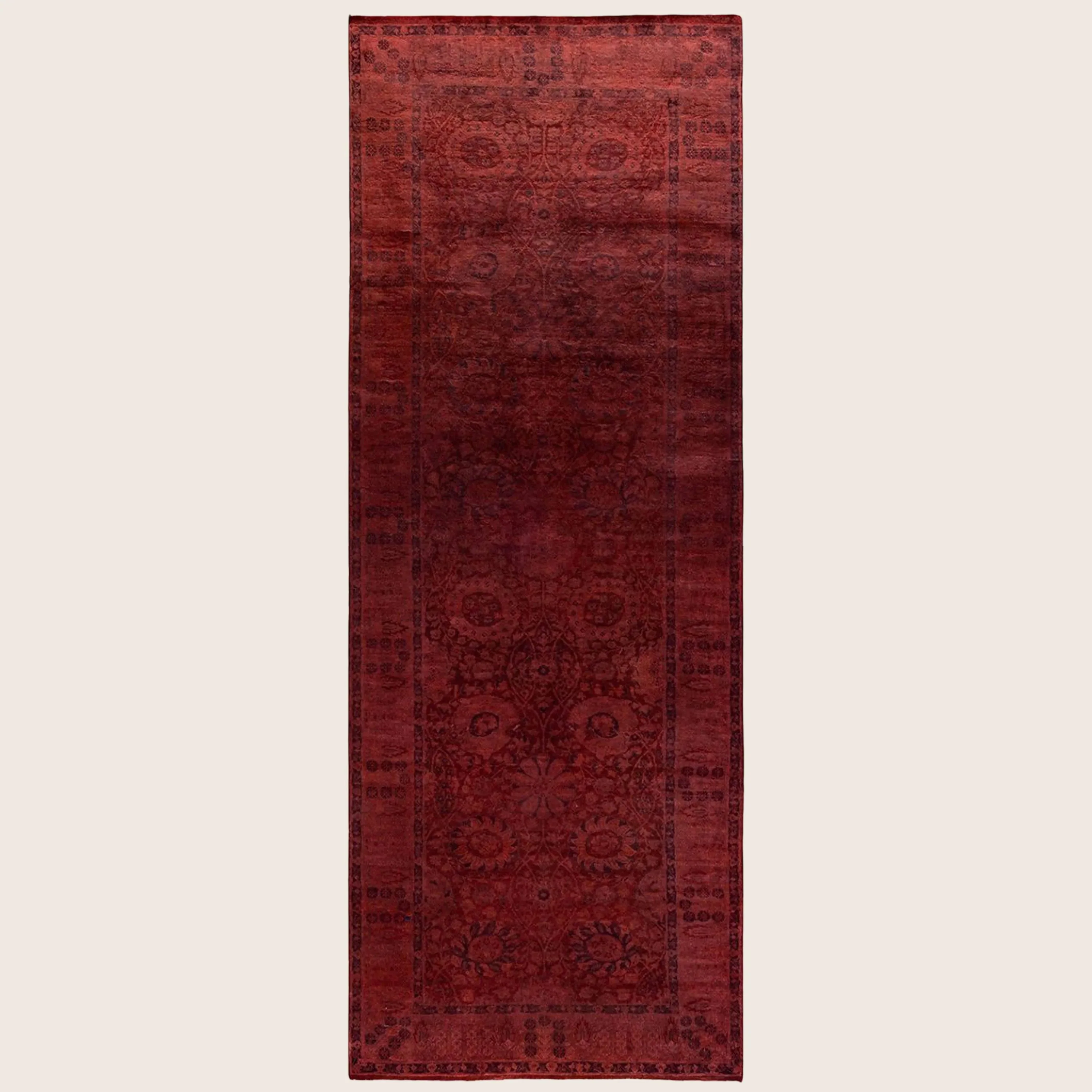 Red Samsara Wool Runner - 3'2" x 8'7"