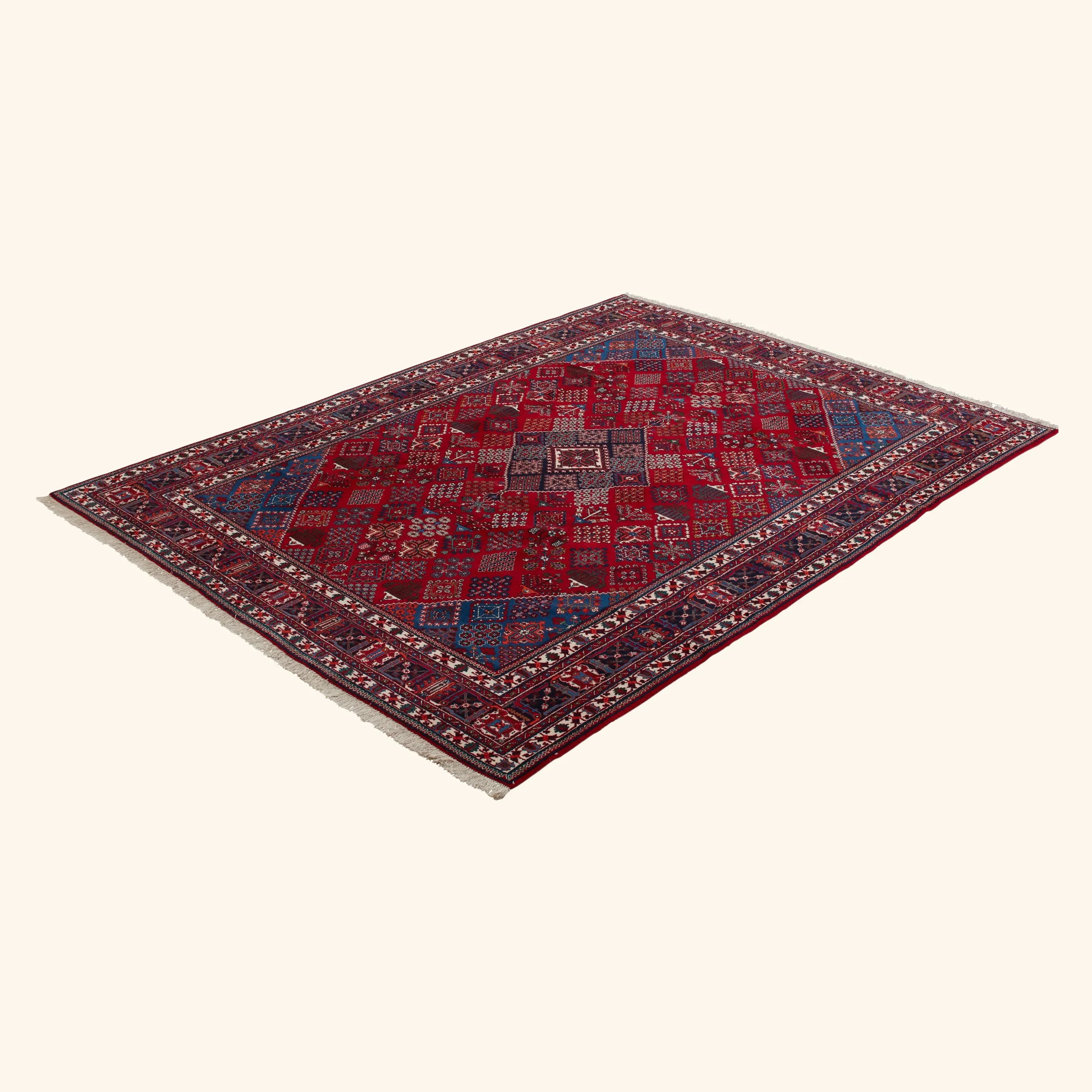Red Traditional Persian Josagan Wool Rug - 9' x 12' - Image 8