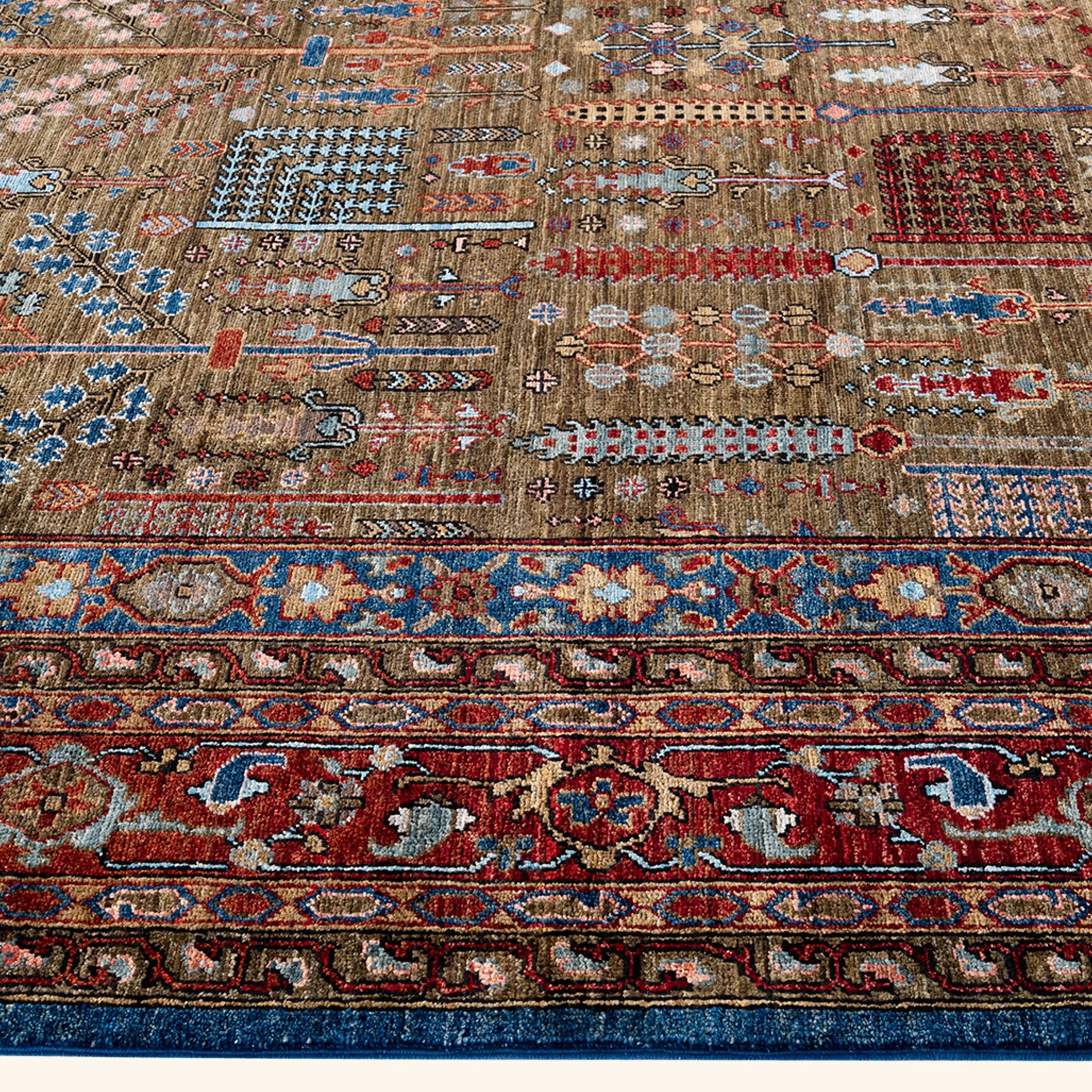 Red Traditional Serapi Wool Rug - 8'2" x 9'11" - Image 8