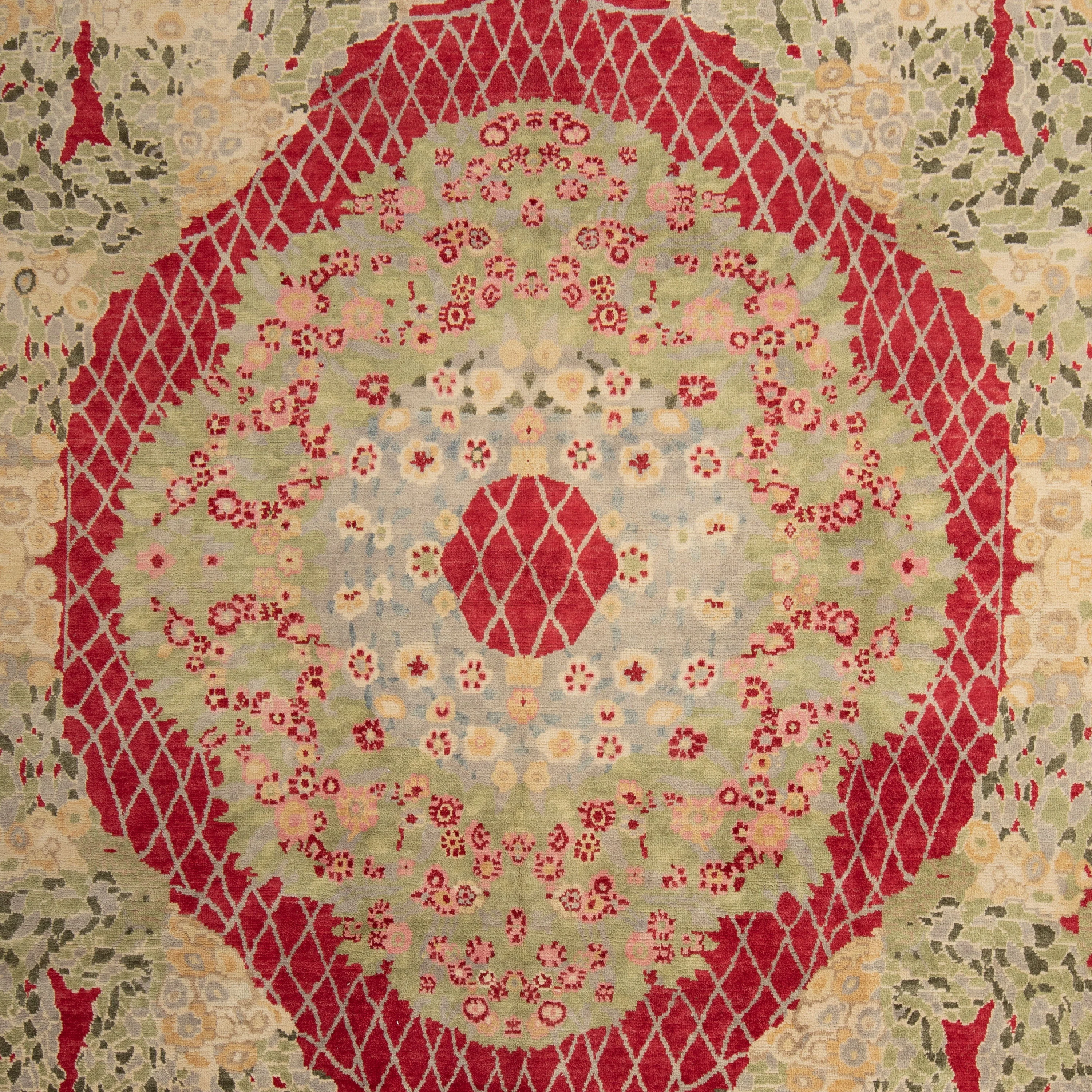 Red Traditional Wool Rug - 10'2" x 13'9" - Image 2