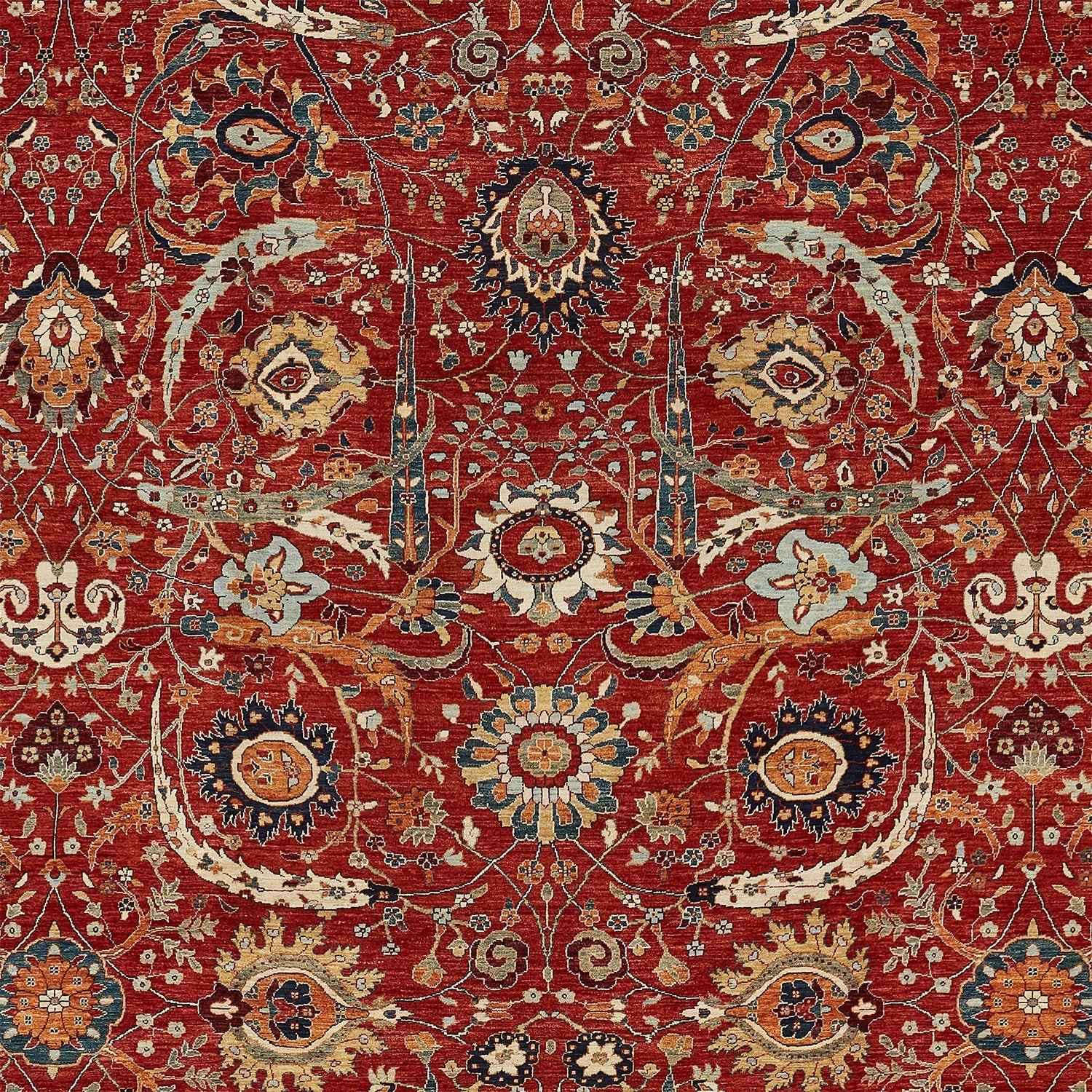 Red Traditional Wool Rug - 13'11" x 19'3" - Image 2