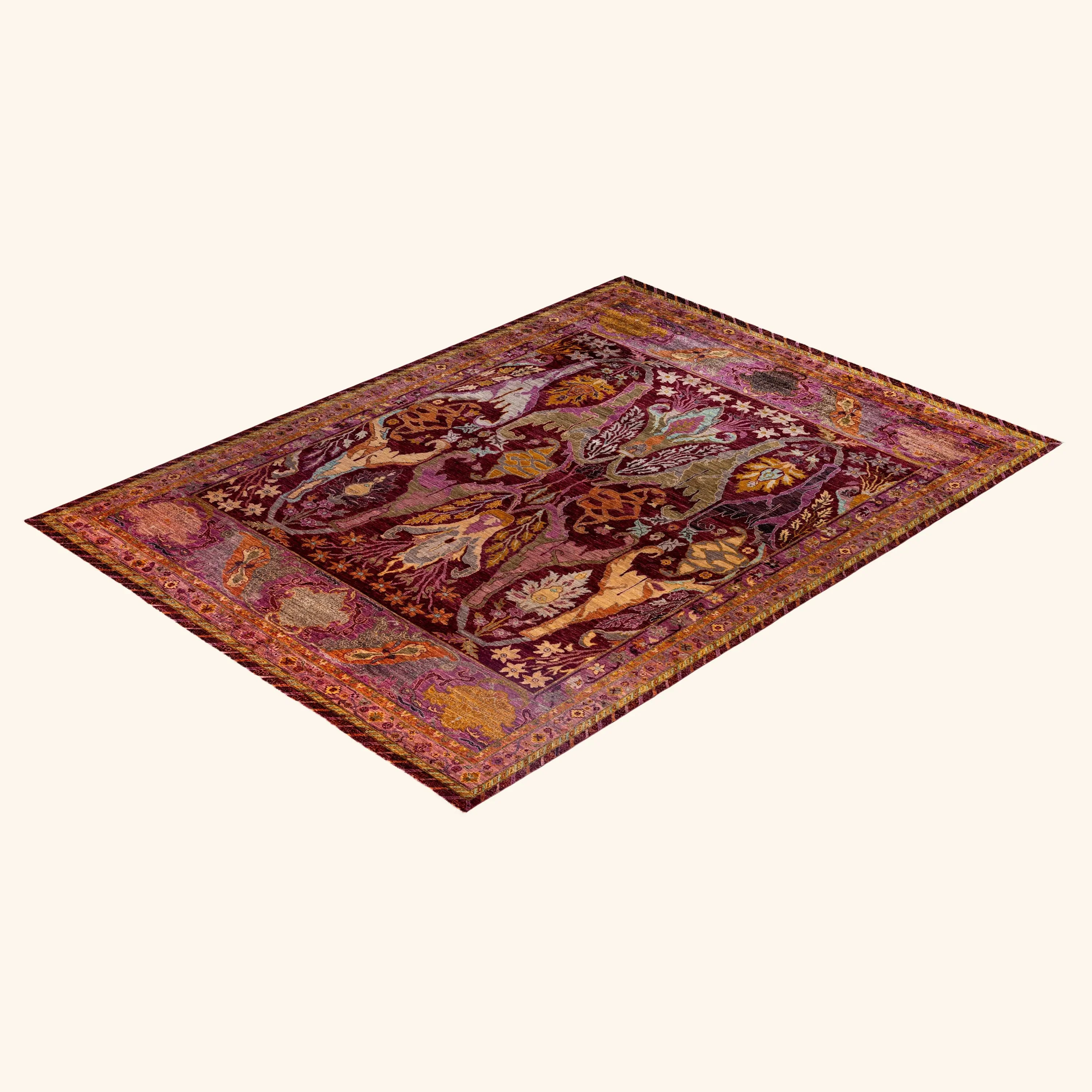 Purple Soluna Traditional Wool Rug - 8'11" x 12' - Image 8