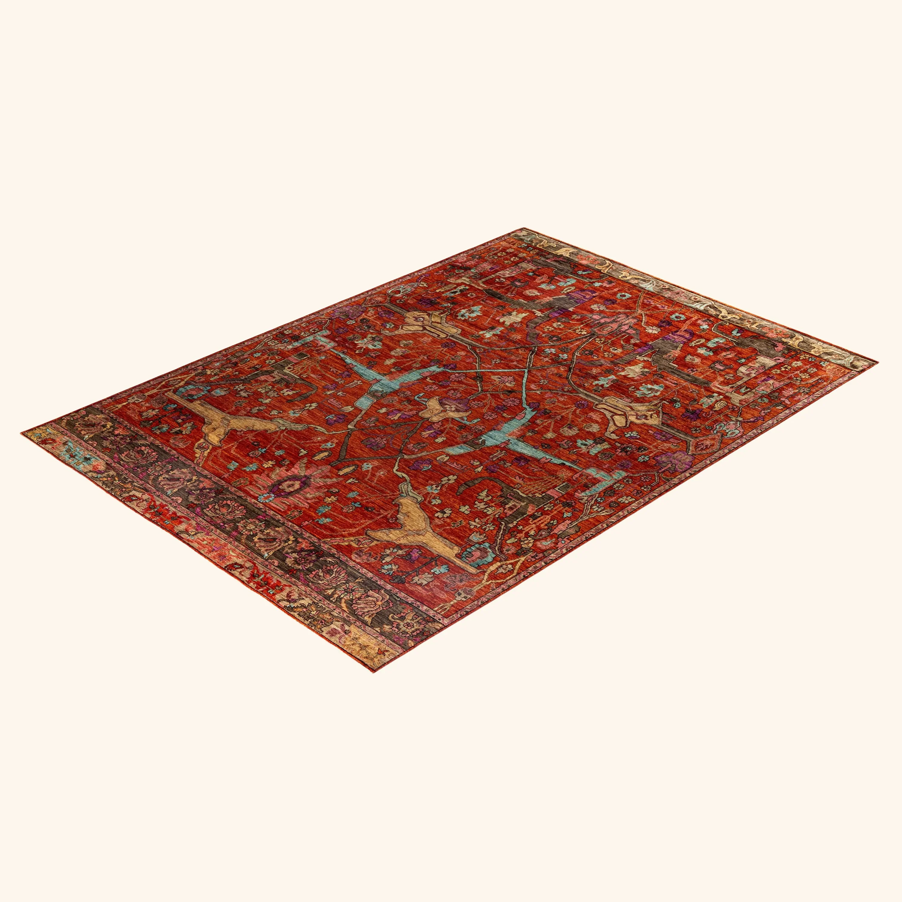 Red Soluna Traditional Wool Rug - 8'9" x 12'4" - Image 8
