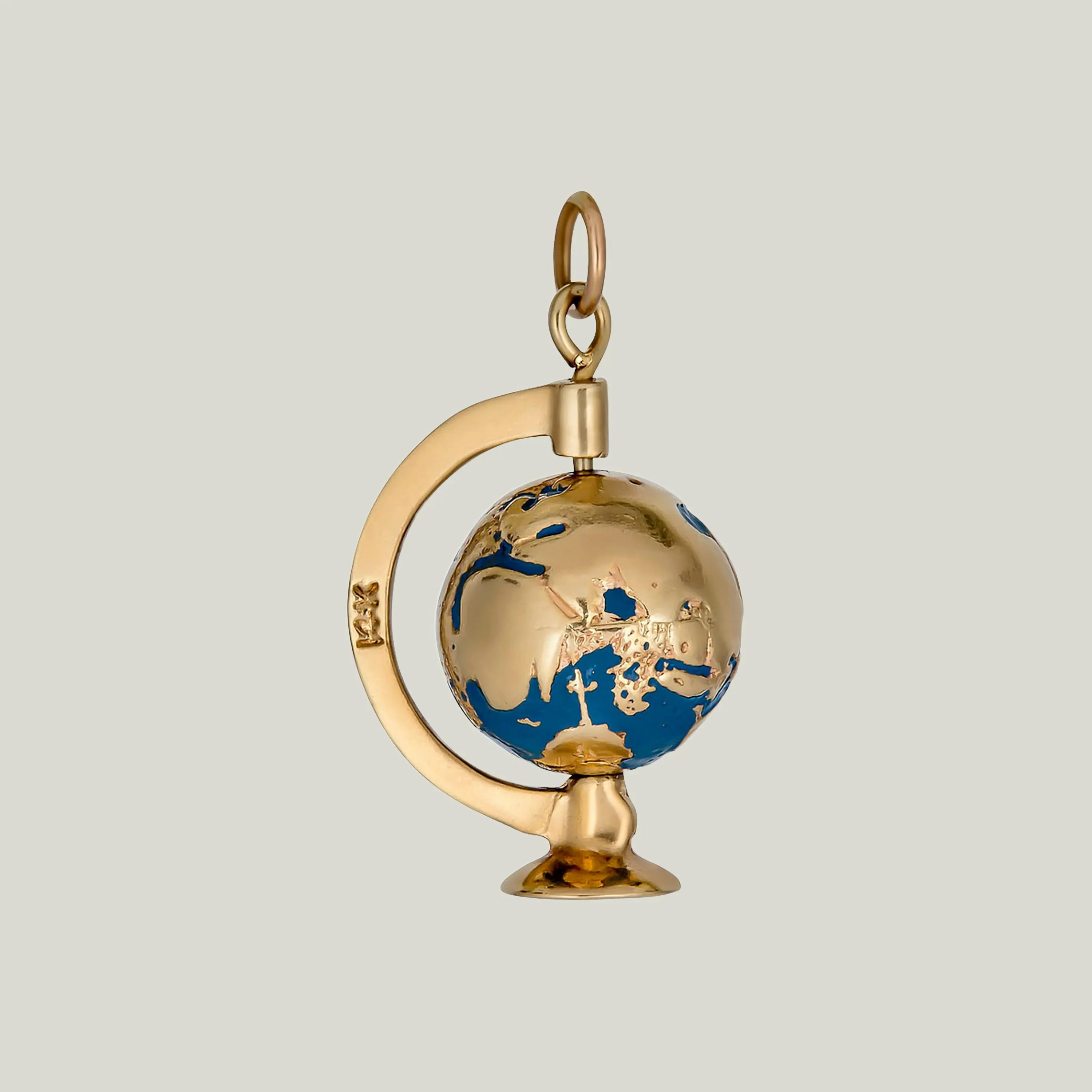 Retro Enamel Globe Charm - Image 2
