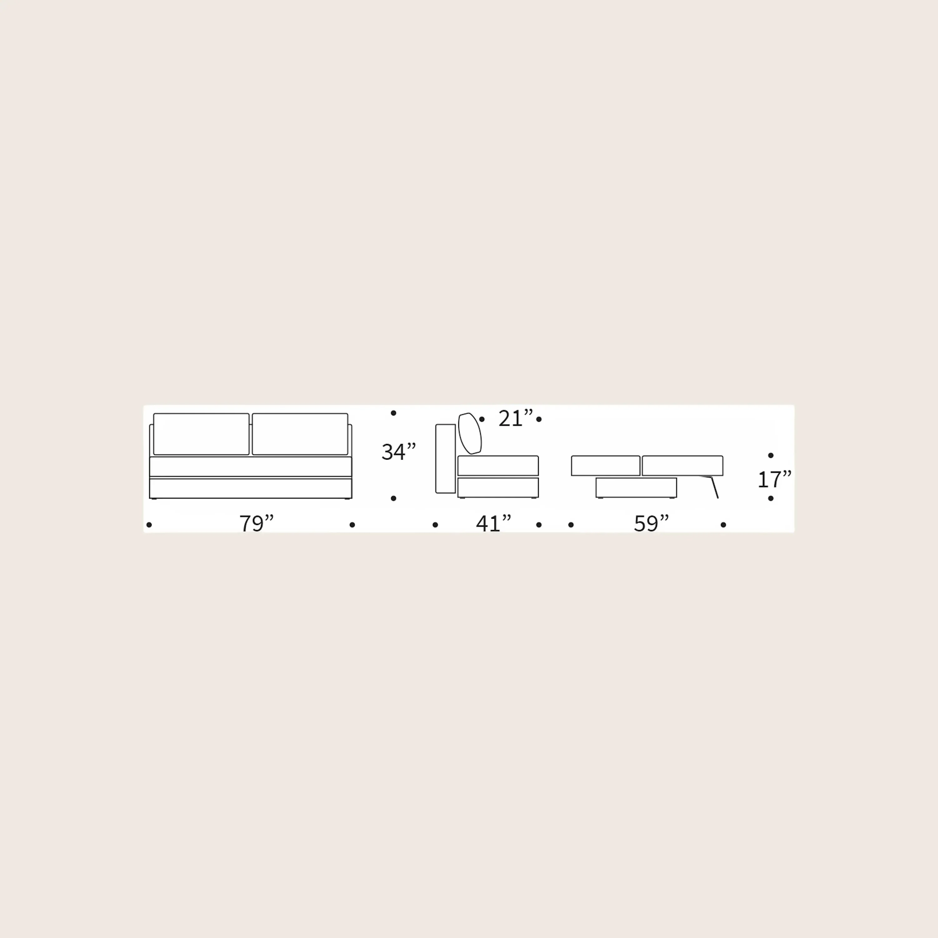 Osvald Armless Storage Sleeper Sofa - Image 3
